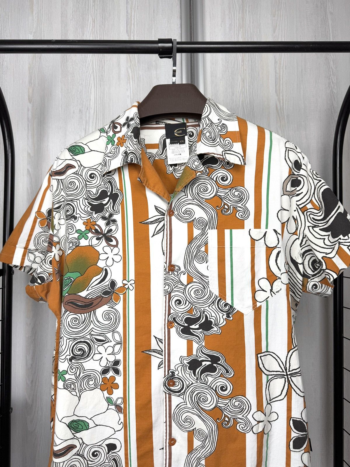 Just Cavalli Just Cavalli crazy abstract art Hawaiian short sleeve shirt Size US XXL / EU 58 / 5 - 3 Thumbnail