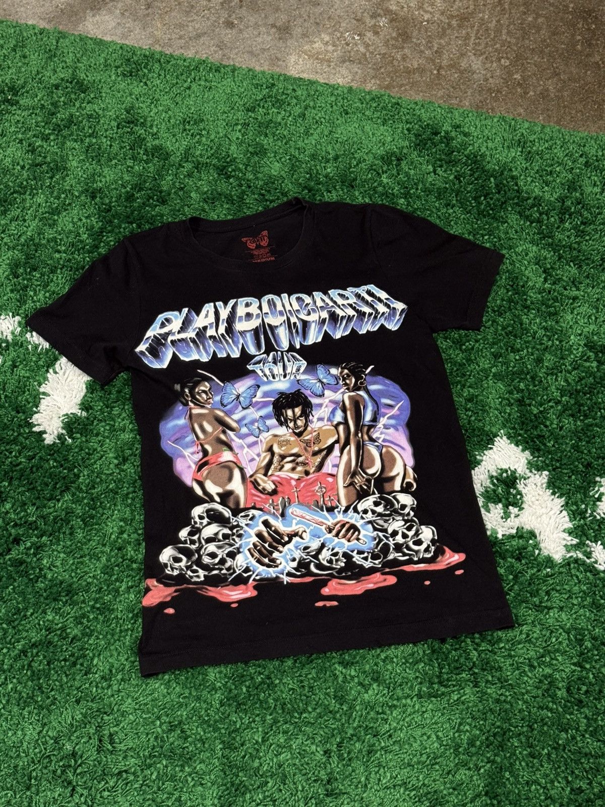 Playboi Carti Rare Playboi Carti 2017 Magnolia Tour Tee Medium Black Size US M / EU 48-50 / 2 - 1 Thumbnail