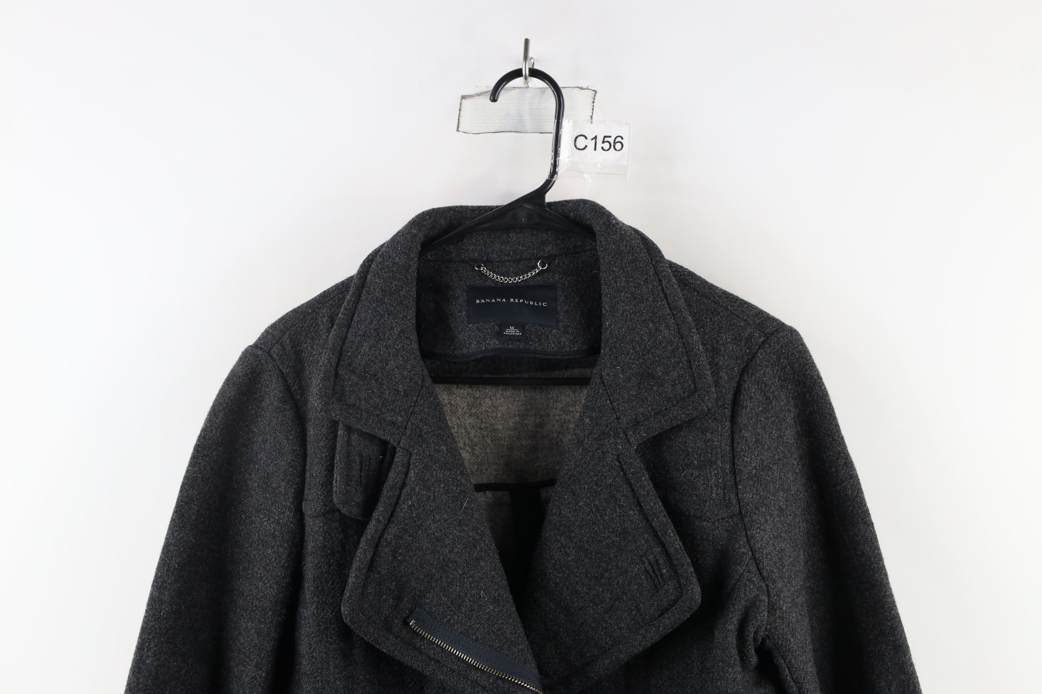 Banana Republic × Vintage Banana Republic Horn Toggle Button Peacoat Jacket Dark Gray Size M / US 6-8 / IT 42-44 - 2 Thumbnail