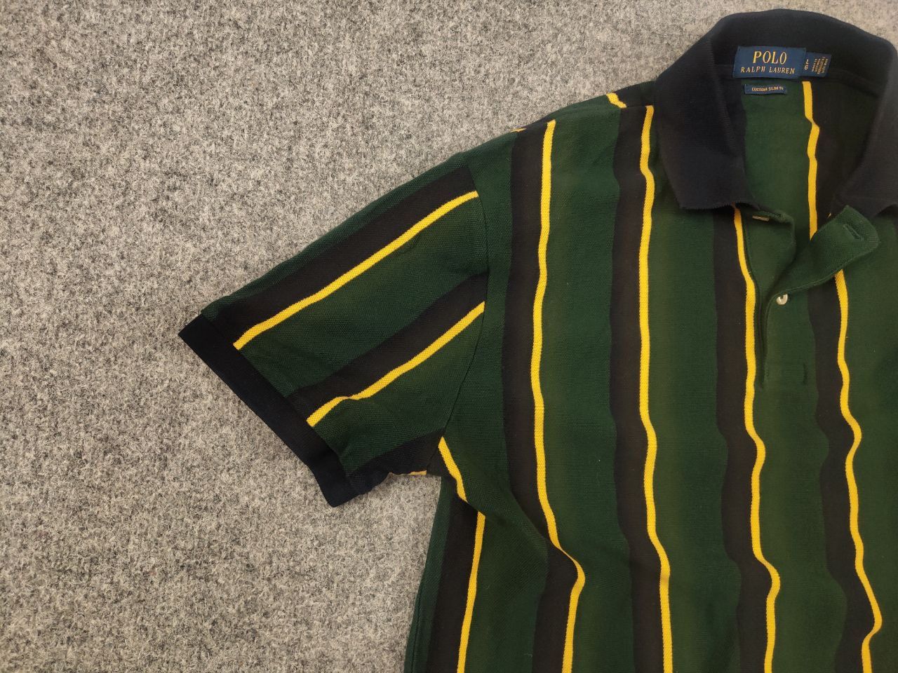 Polo Ralph Lauren Polo by Ralph Lauren custom fit stripe green Vintage T Shirt Size US L / EU 52-54 / 3 - 5 Thumbnail
