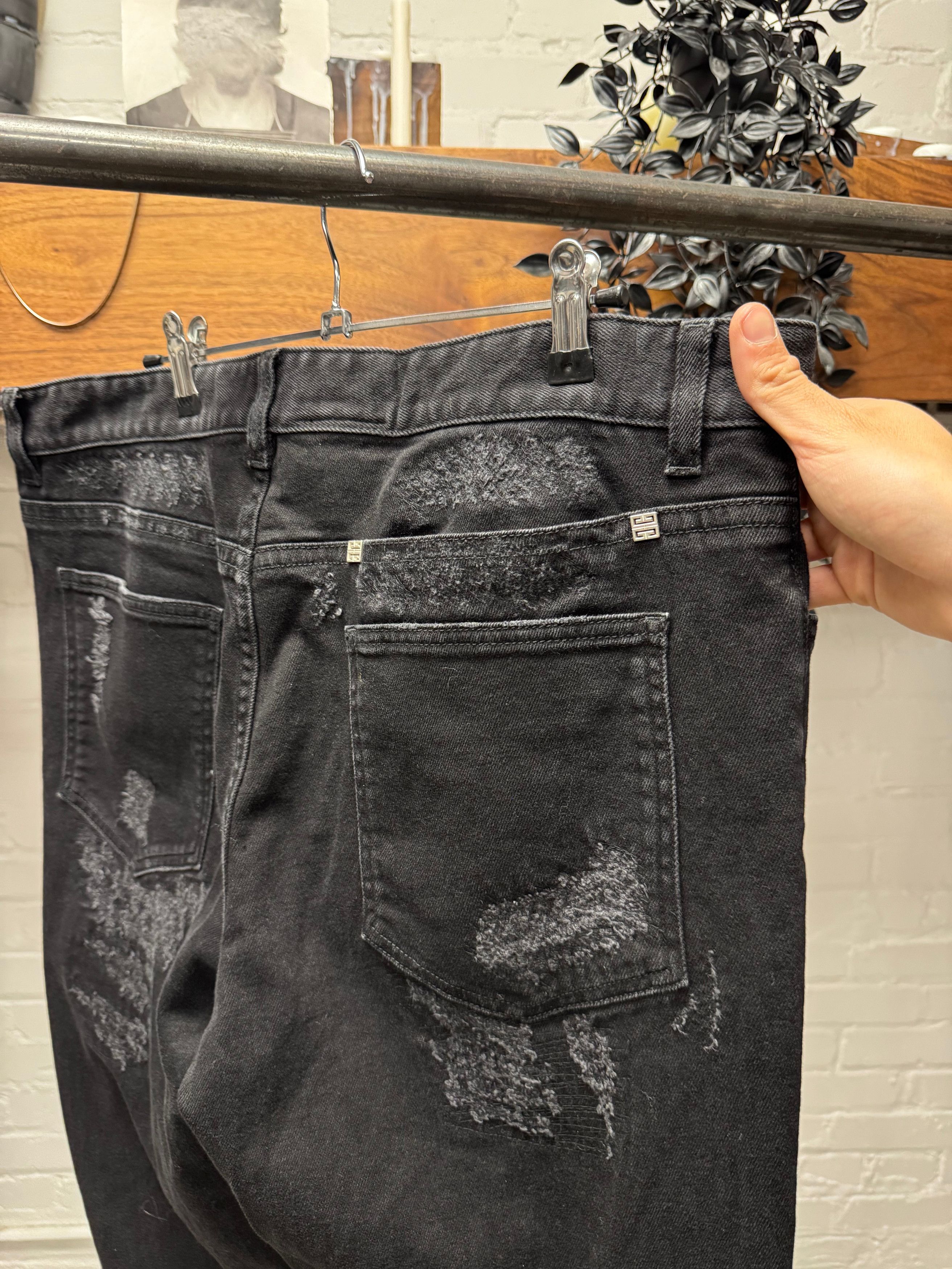 Givenchy Givenchy by Matthew Williams Distressed Black Skinny Jeans Size US 38 / EU 54 - 4 Thumbnail