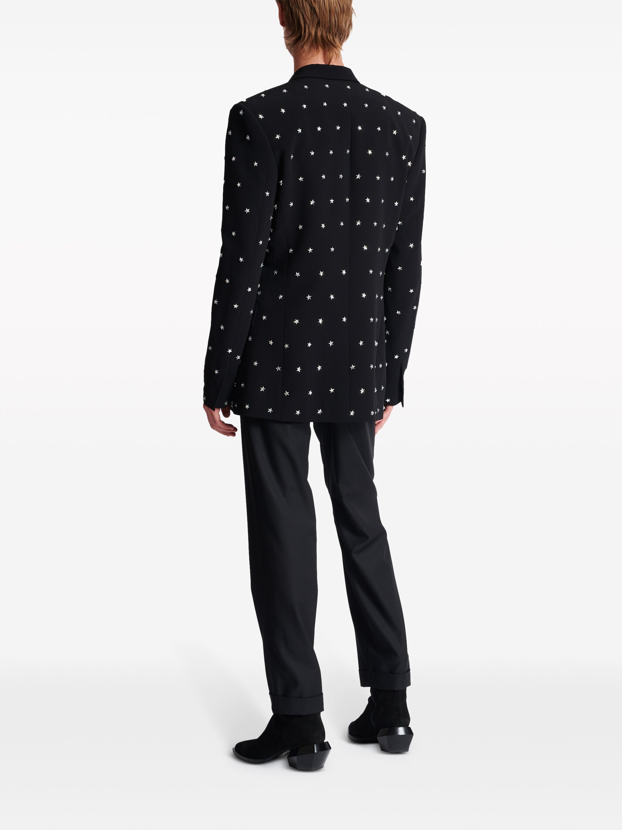 Balmain o1s1wg110125 Stars Embroidered Blazer in Black Size US L / EU 52-54 / 3 - 5 Thumbnail