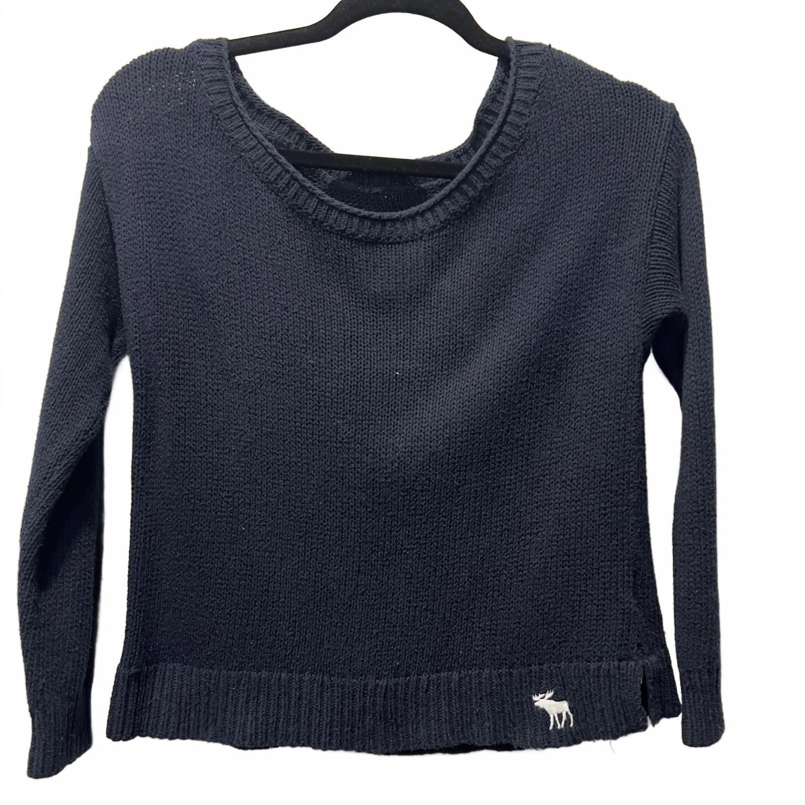 Abercrombie & Fitch Abercrombie & Fitch Women's Navy Blue Knit Sweater Size S Size S / US 4 / IT 40 - 2 Thumbnail