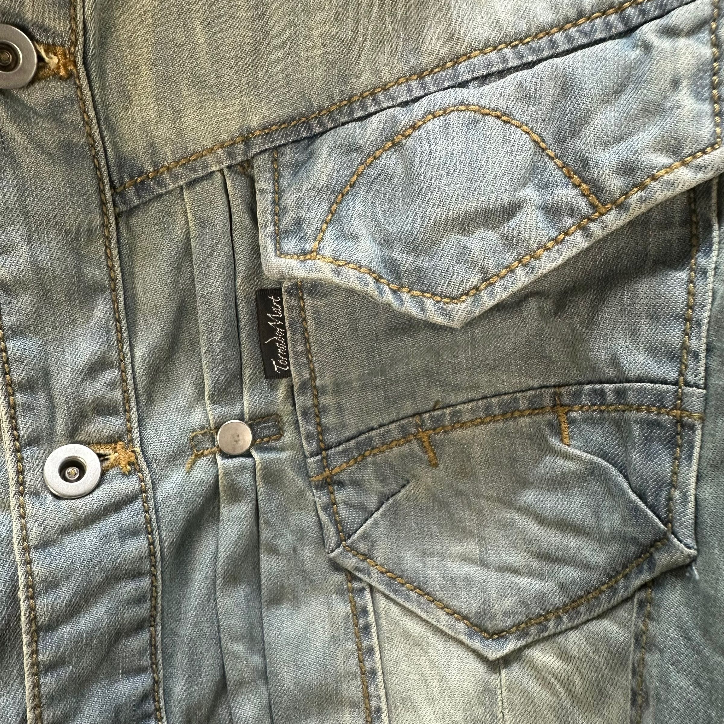 Tornado Mart TORNADO MART 3Q SLEEVE SOFT DENIM JACKET/CHAMBRAY #8768-025 Size L / US 10 / IT 46 - 10 Thumbnail