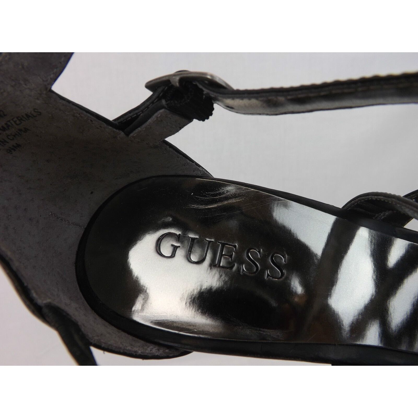 Guess BLACK LEATHER STUDDED CRISS CROSS TAHIRAN PLATFORM PUMPS 10 Size US 10 / IT 40 - 10 Thumbnail