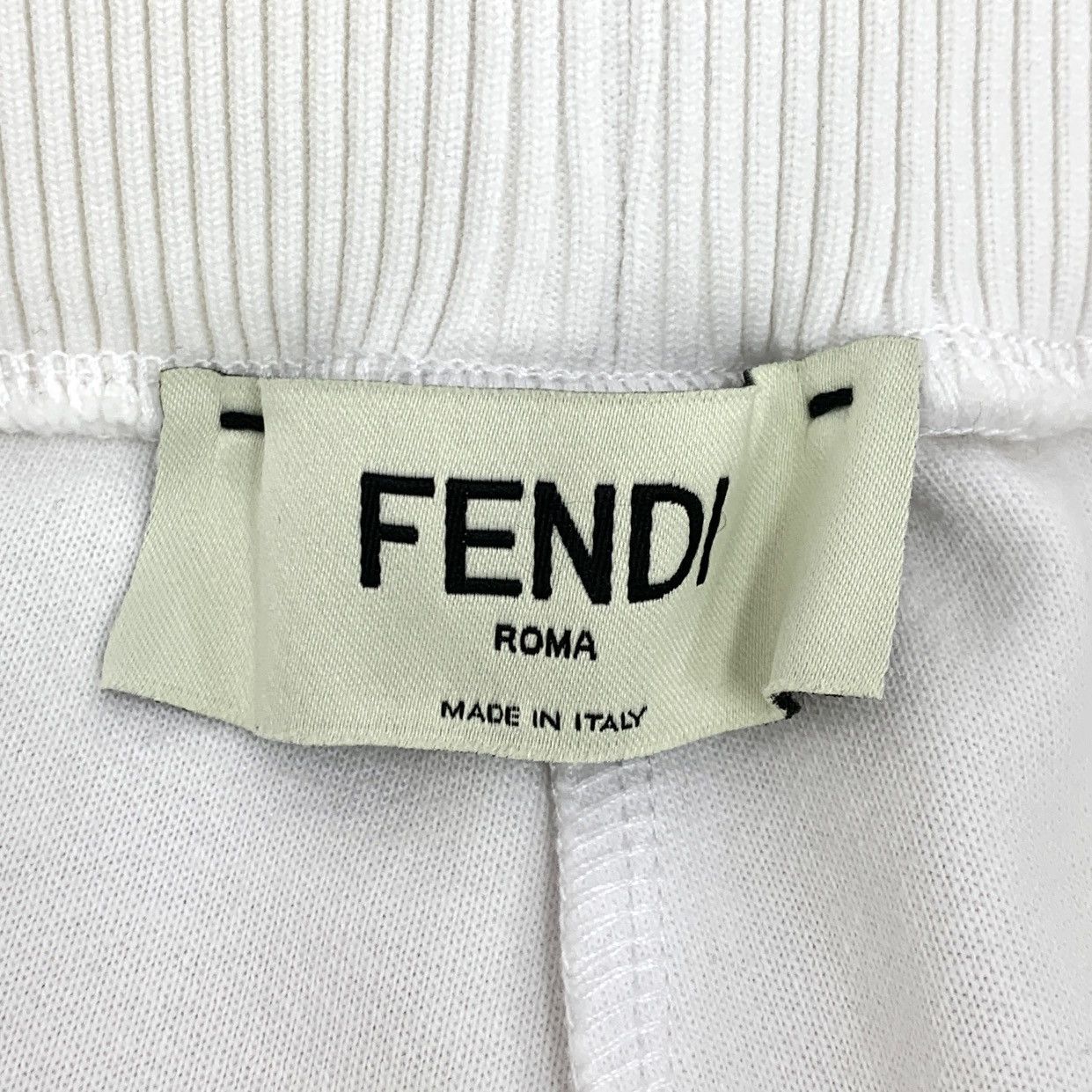 Fendi Fendi White Logo Printed Cuffed Casual Sweatpants K26WX Size 27" / US 4 / IT 40 - 6 Thumbnail