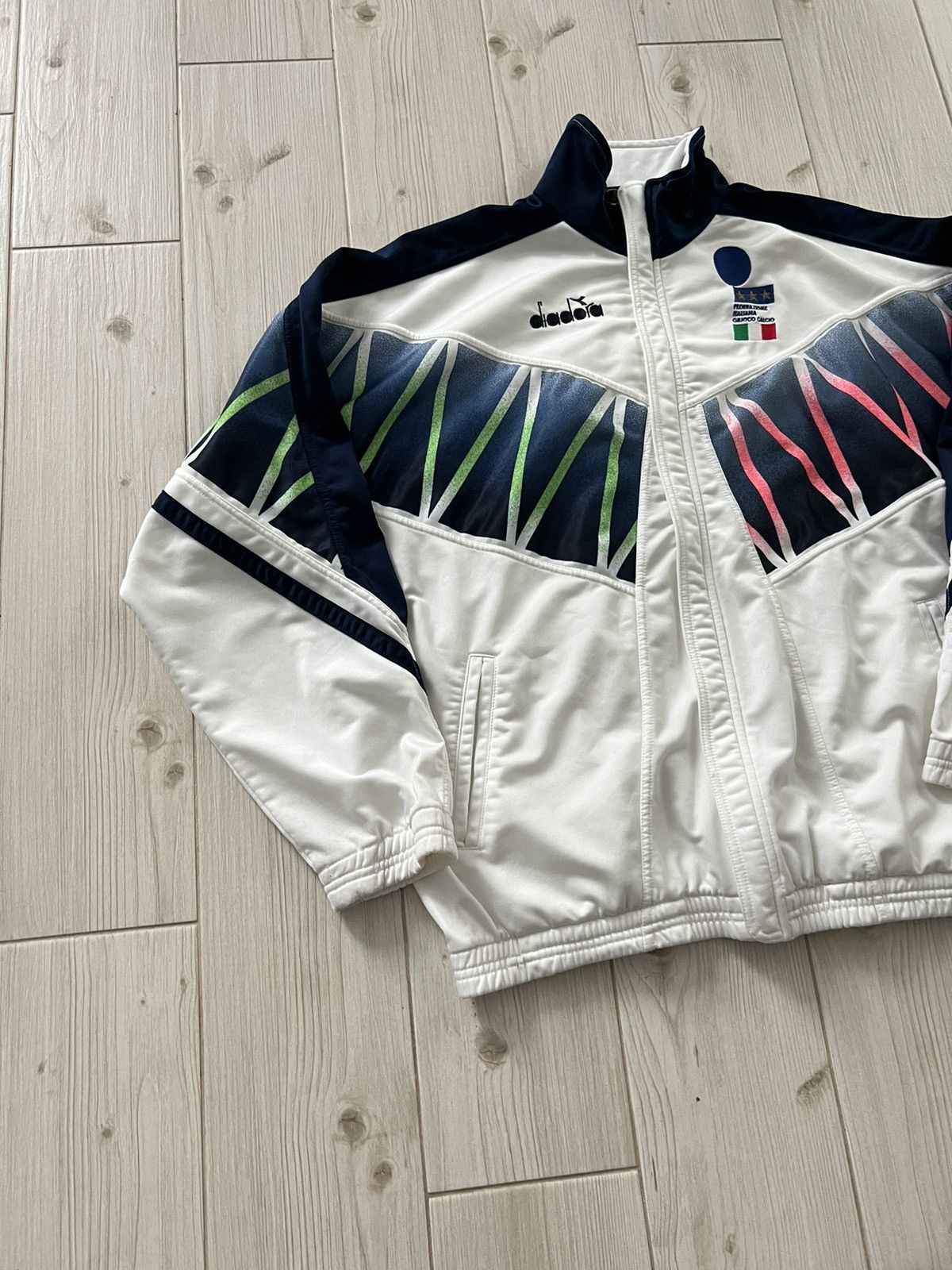 Diadora 90s 1994 Vintage Diadora Italy Team Zip Up Track Jacket Size US L / EU 52-54 / 3 - 10 Thumbnail