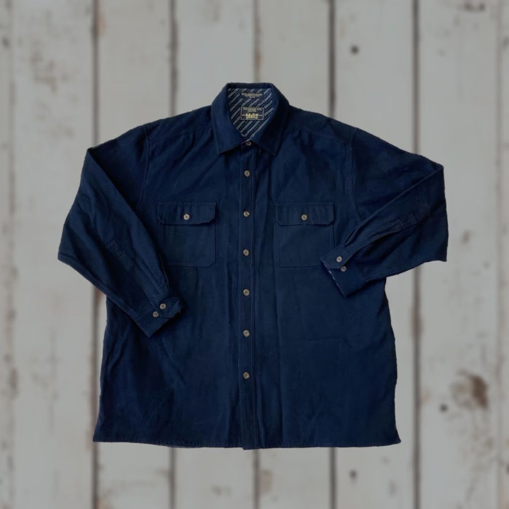 Levi's VINTAGE Levi's Shirt Mens XL Button-Down Red Tab Double Pocket Casual 90s Heavy Blue Cotton Twill Size US XL / EU 56 / 4 - 1 Thumbnail