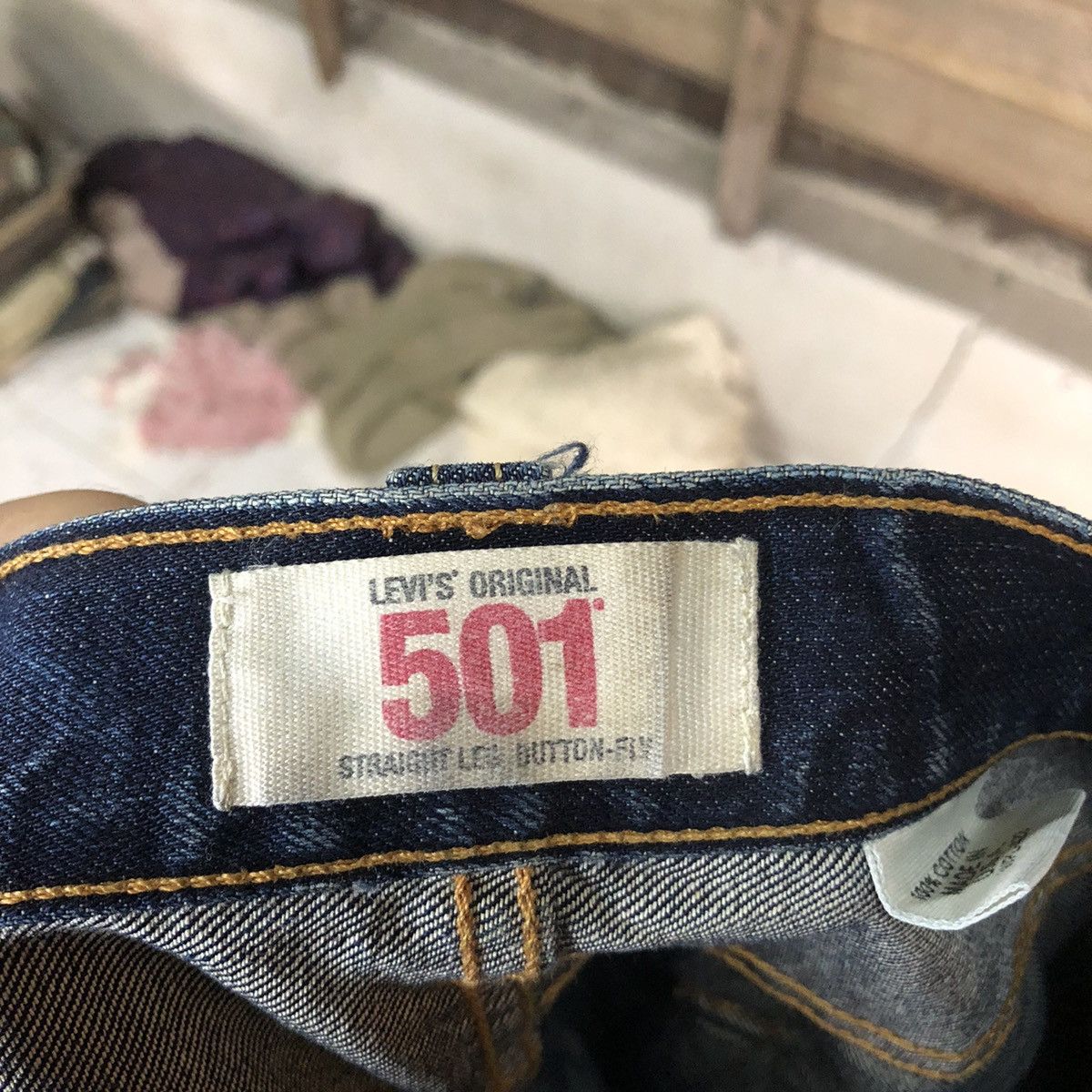 Levi's 501 Levis Strauss & Co faded Blue Denim Pants #7318 Size US 29 - 21 Thumbnail