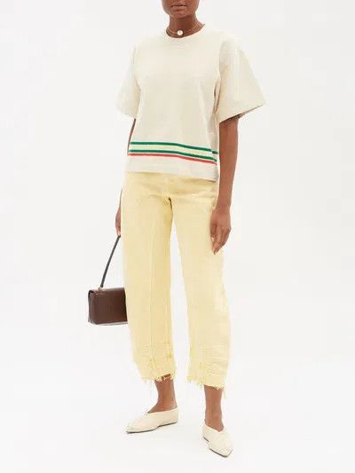 Jil Sander o1y1025 Denim Pant in Pastel Yellow Size 32" / US 10 / IT 46 - 4 Thumbnail
