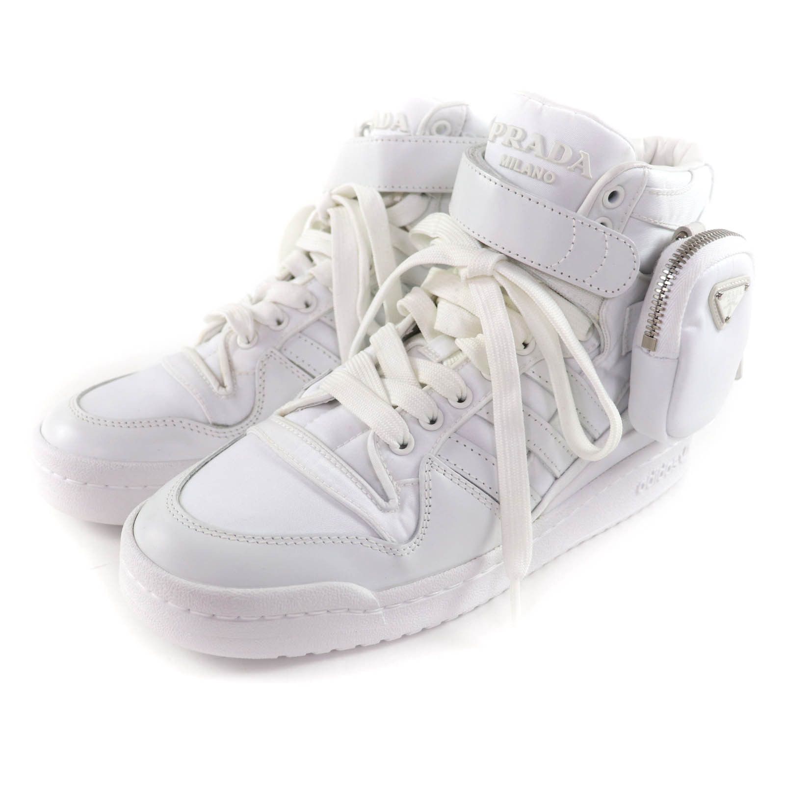 Prada Prada Prada Re Nylon High Cut Sneakers Leather Shoes 2TG193 DUTY FREE for USA Size ONE SIZE - 1 Thumbnail