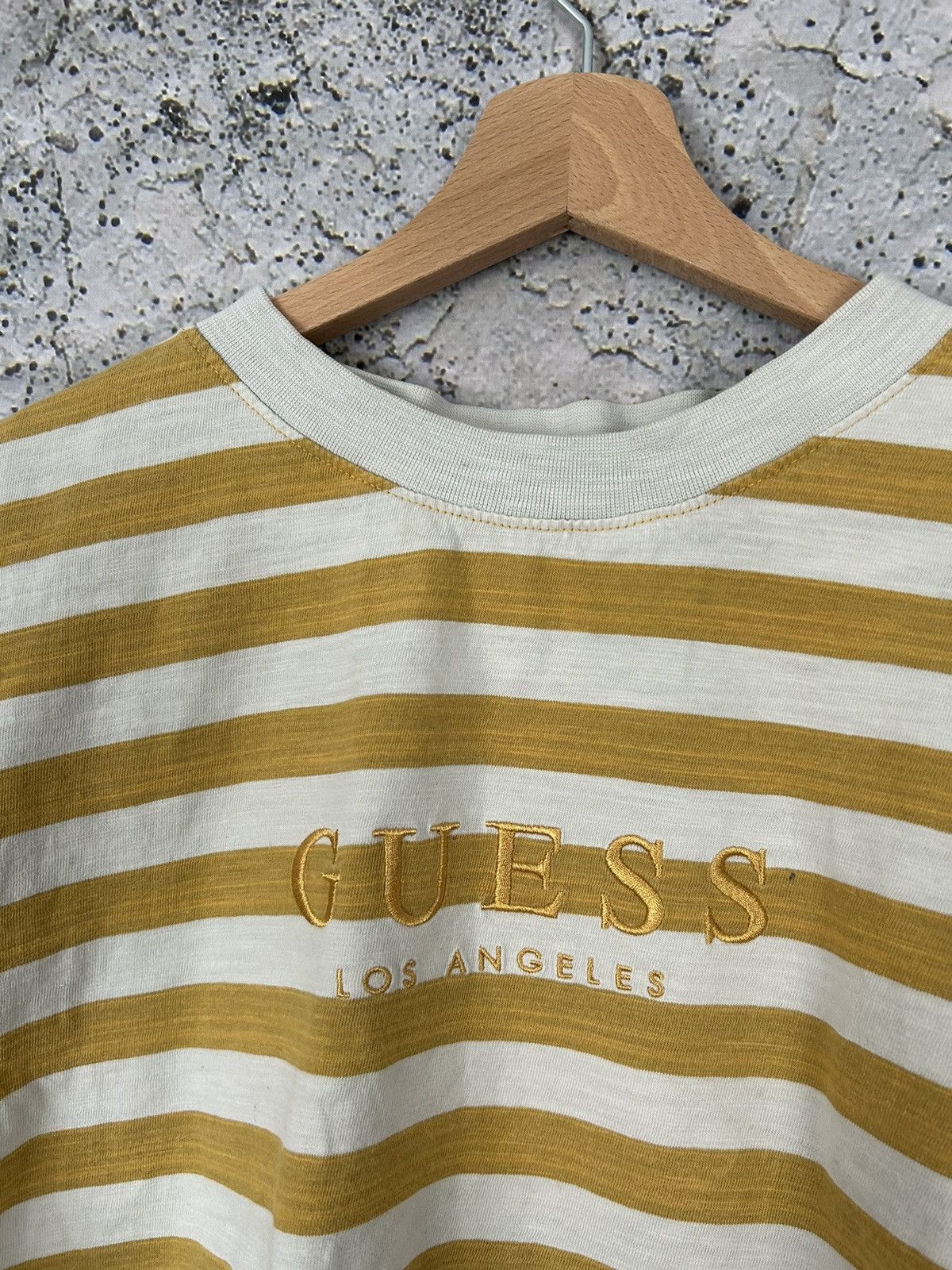 Guess Vintage 90s Guess Jeans Striped Tee Hype Rare Size S / US 4 / IT 40 - 3 Thumbnail