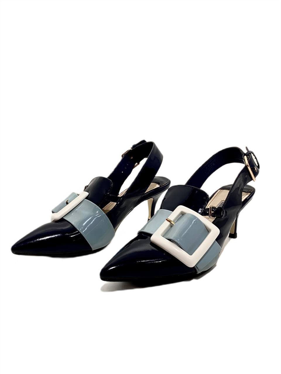 Miu Miu Miu Miu x Prada Patent Leather Point Toe Buckle Chunky Heels Size US 7 / IT 37 - 1 Thumbnail