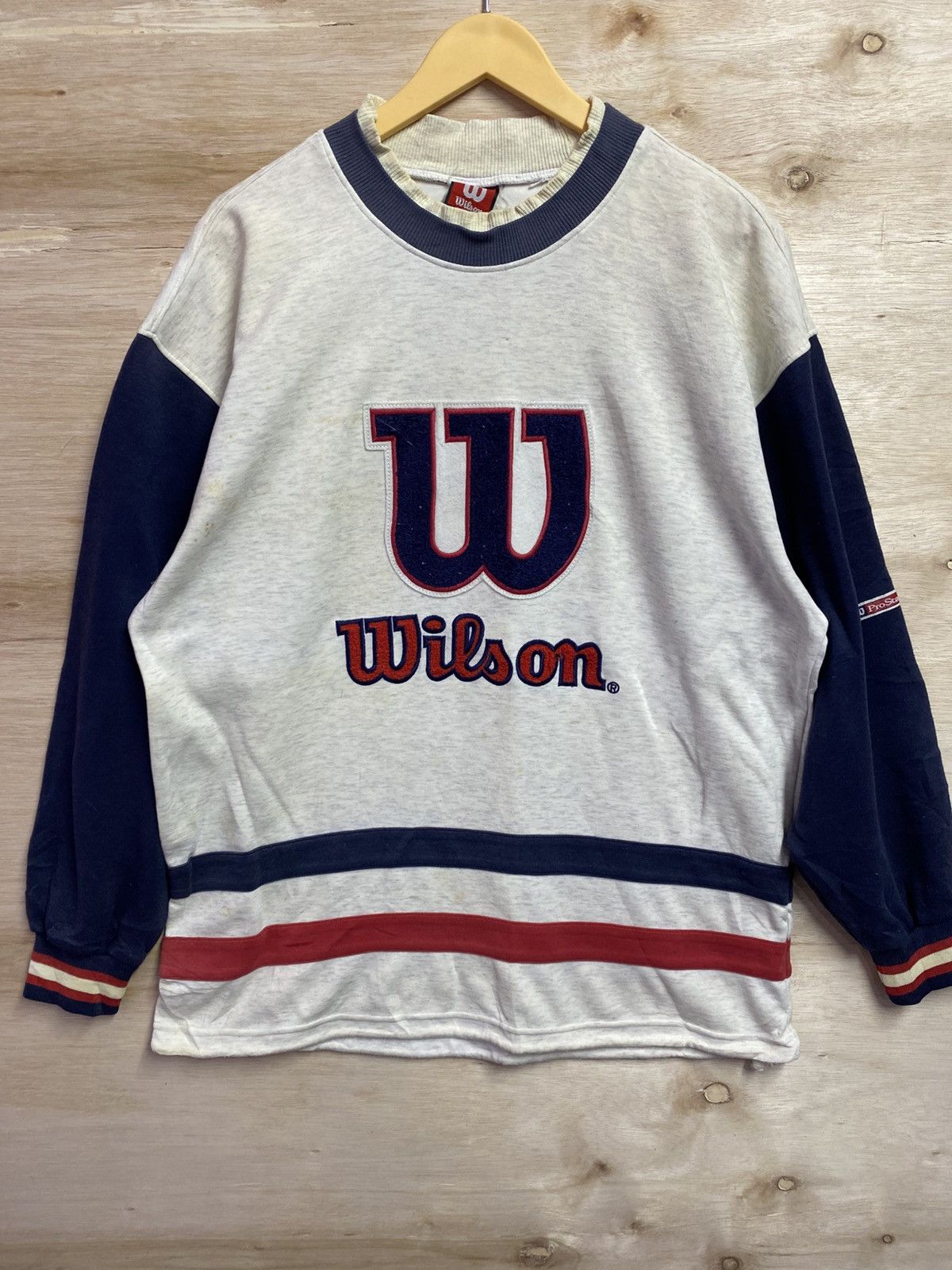 Wilson Vintage Wilson sweatshirt big logo Size US XL / EU 56 / 4 - 1 Thumbnail