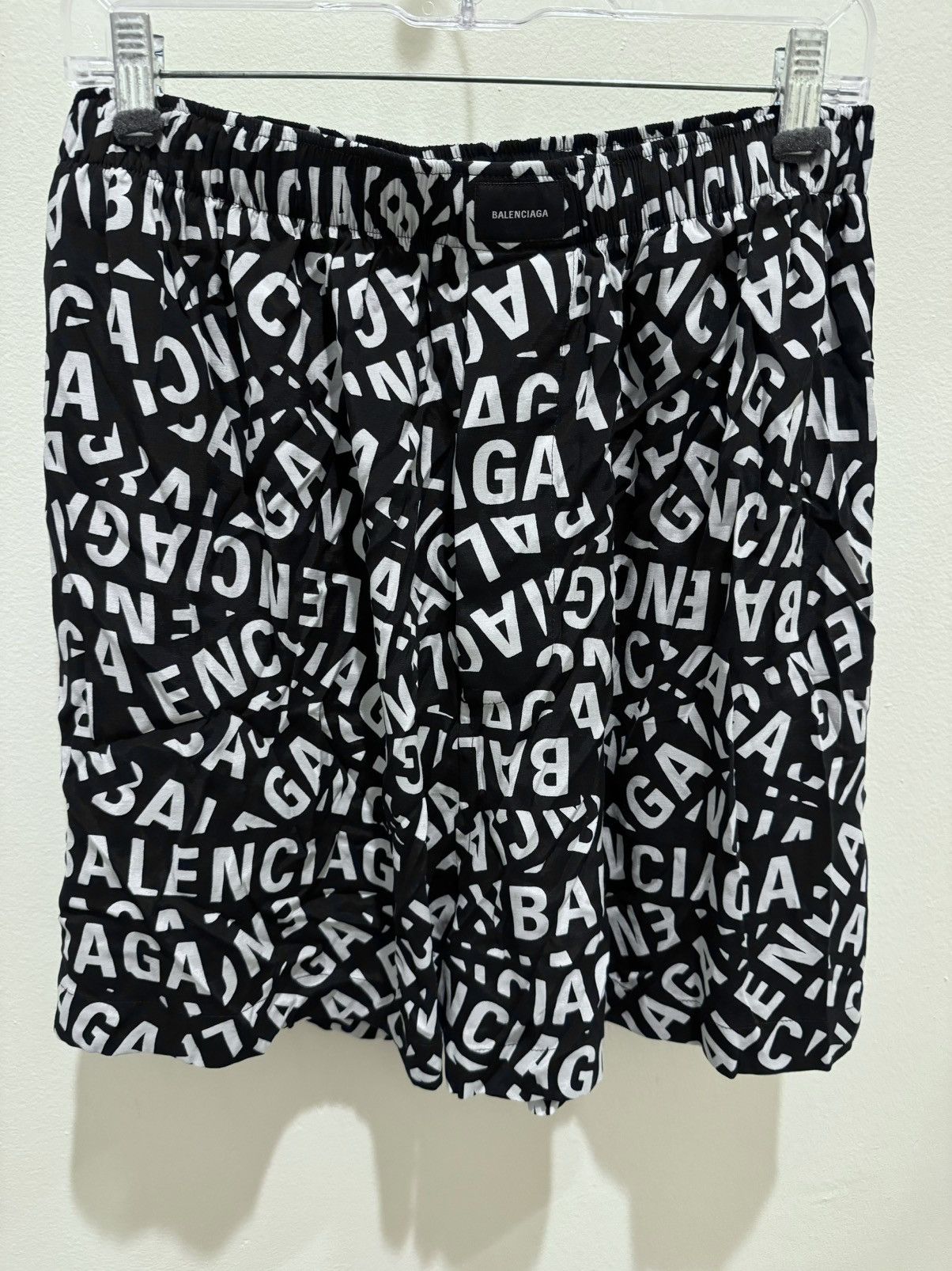 image of NWT Balenciaga Logo Shorts in Black, Men's (Size 36)