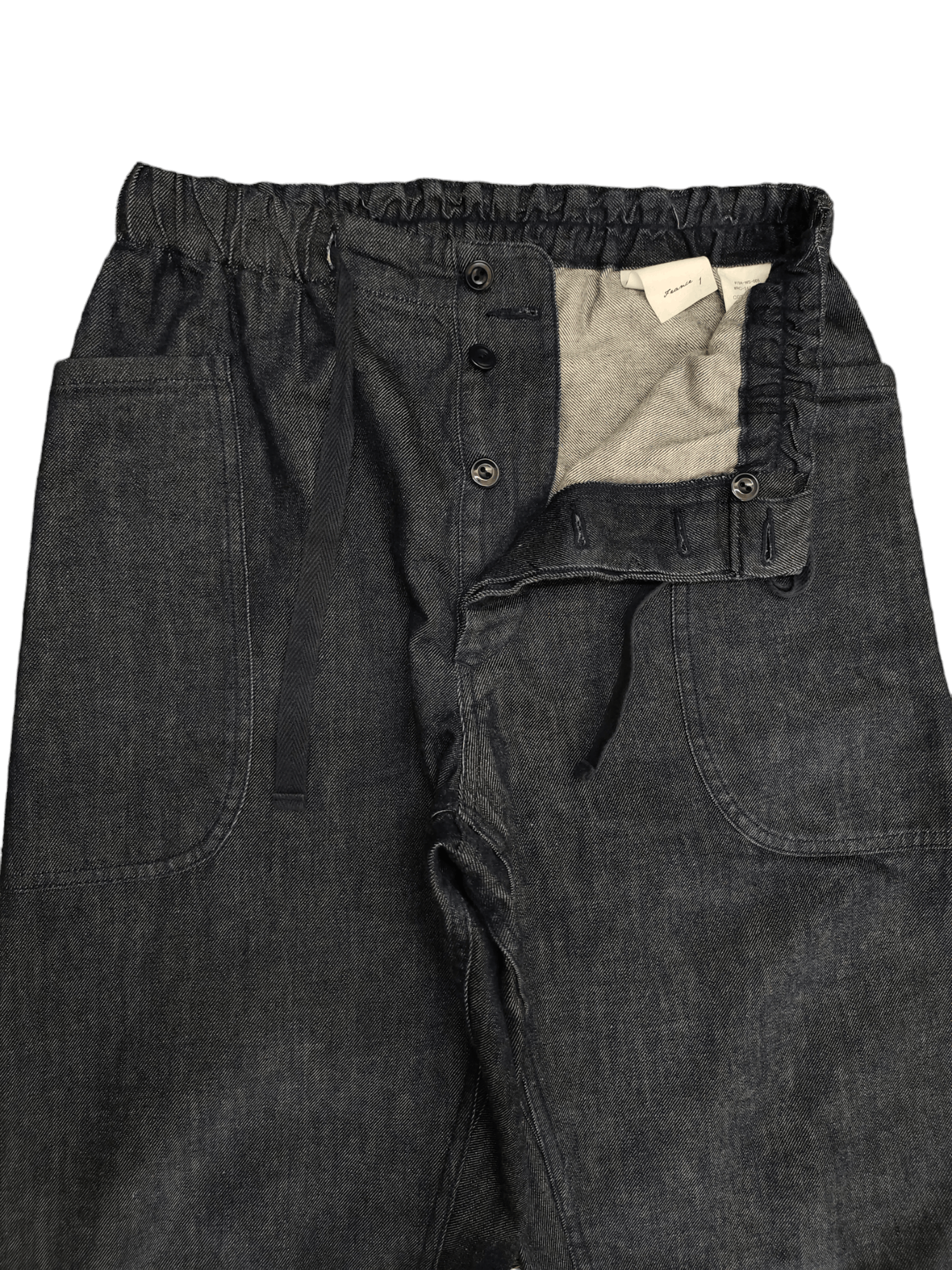 Orcival Orcival France Indigo Workwear Drawstring Relaxed Pants Size US 31 - 9 Thumbnail
