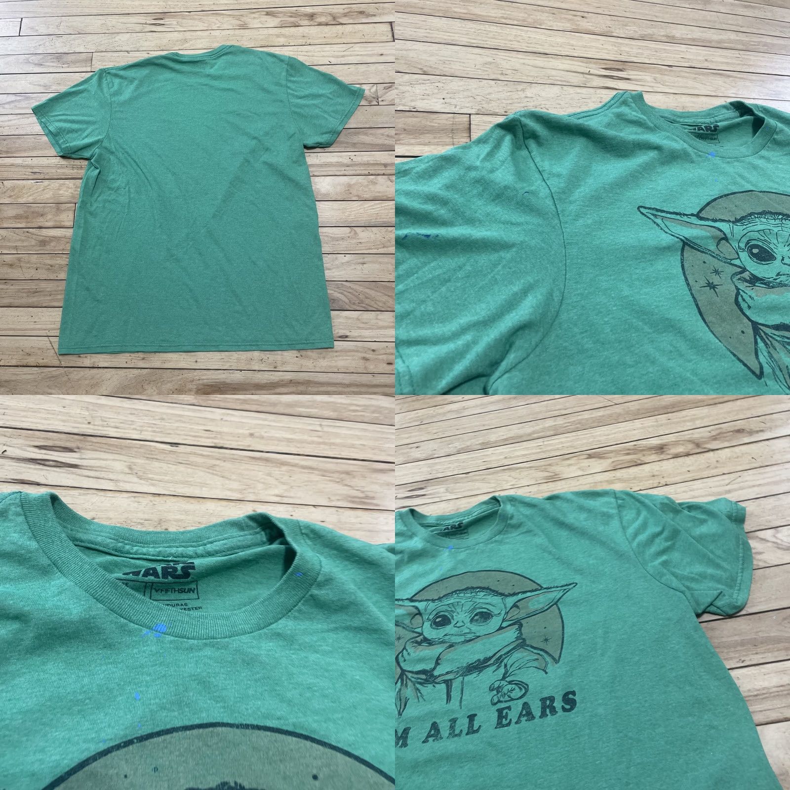 Star Wars Fifth Sun Star Wars Yoda Shirt Men L Green I'm All Ears Funny Graphic Tee Paint Size US L / EU 52-54 / 3 - 9 Thumbnail