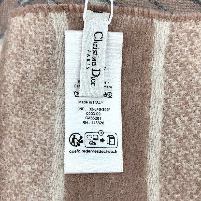 Dior Dior Color-matched logo letters full-printed cashmere tass Size ONE SIZE - 8 Thumbnail