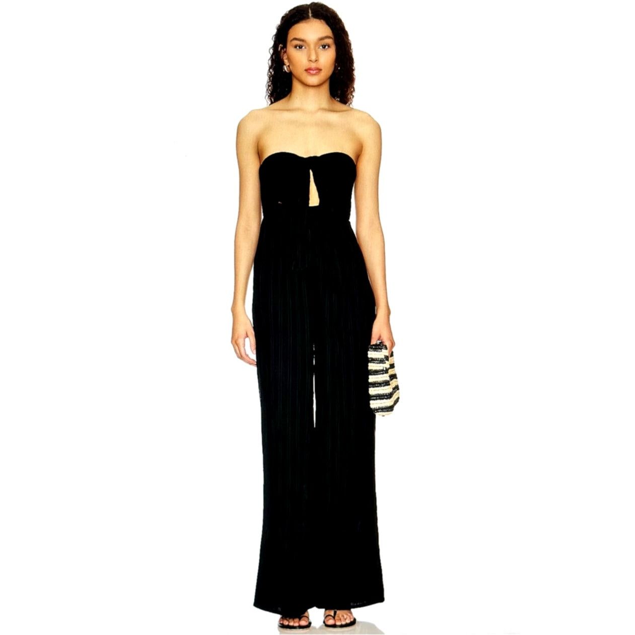 Other Jumpsuit Multi Tie Front L*space Kiwanda Jumpsuit Black S Size 27" / US 4 / IT 40 - 8 Thumbnail