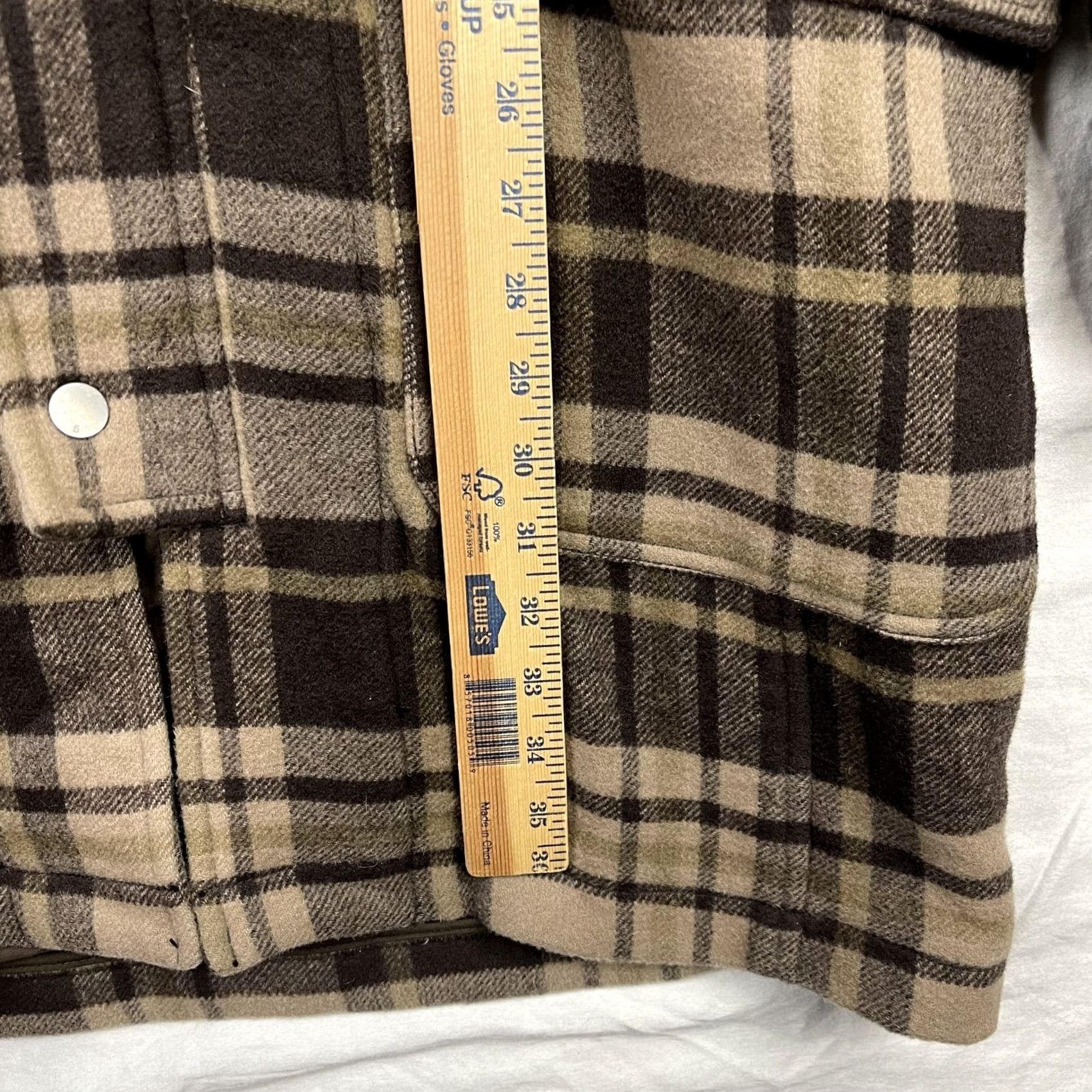 Vintage VINTAGE Triple Five Soul Duffle Coat Womens XL Brown Tan Plaid Wool Hooded Toggle Jacket Size XL / US 12-14 / IT 48-50 - 5 Thumbnail