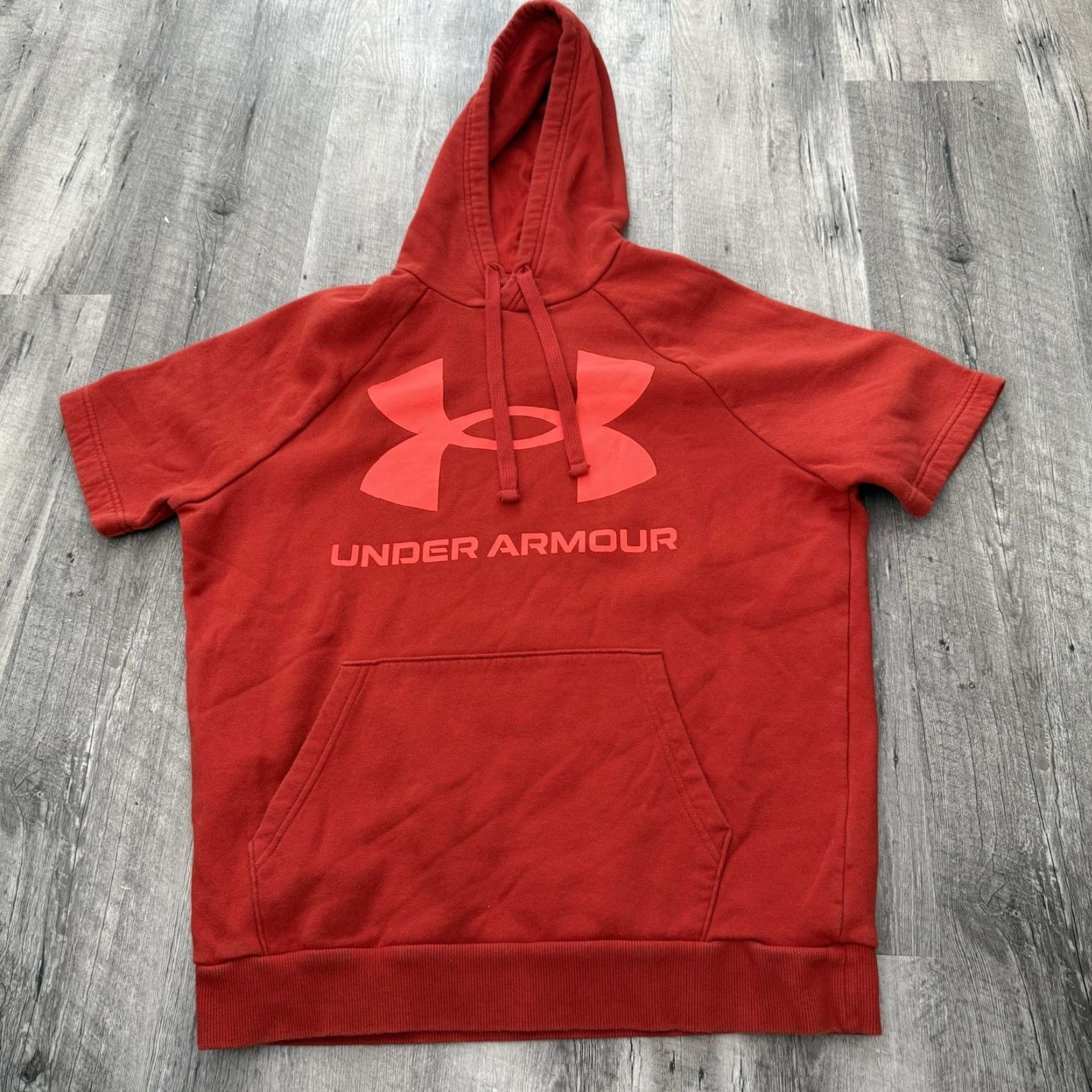 Under Armour Under Armour Hoodie Short Sleeve Logo Mens Sz M Orange Pullover Hooded Size US M / EU 48-50 / 2 - 6 Thumbnail