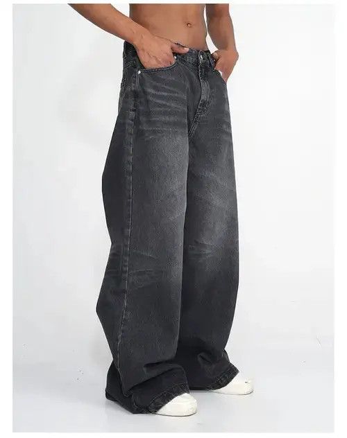 Designer × Japanese Brand × Jean distressed faded baggy flared jeans Size US 32 / EU 48 - 3 Thumbnail