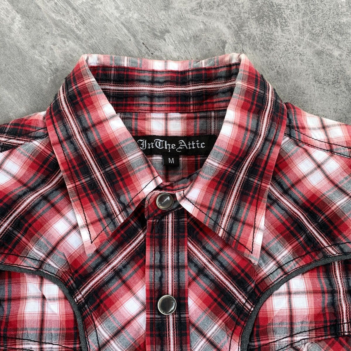 In The Attic In The Attic Plaid Gothic Punk VKei Style Shirt Size US M / EU 48-50 / 2 - 3 Thumbnail