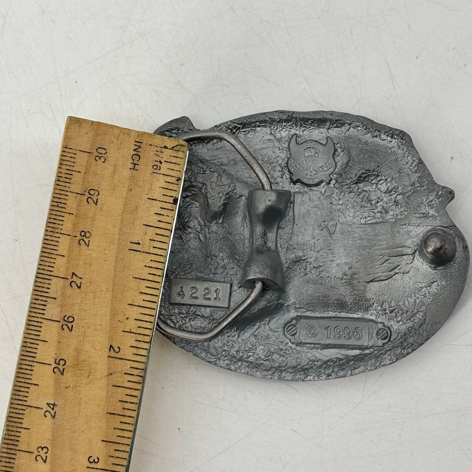 Vintage US National Guard Belt Buckle Great American Hero USA Pewter Size ONE SIZE - 5 Thumbnail