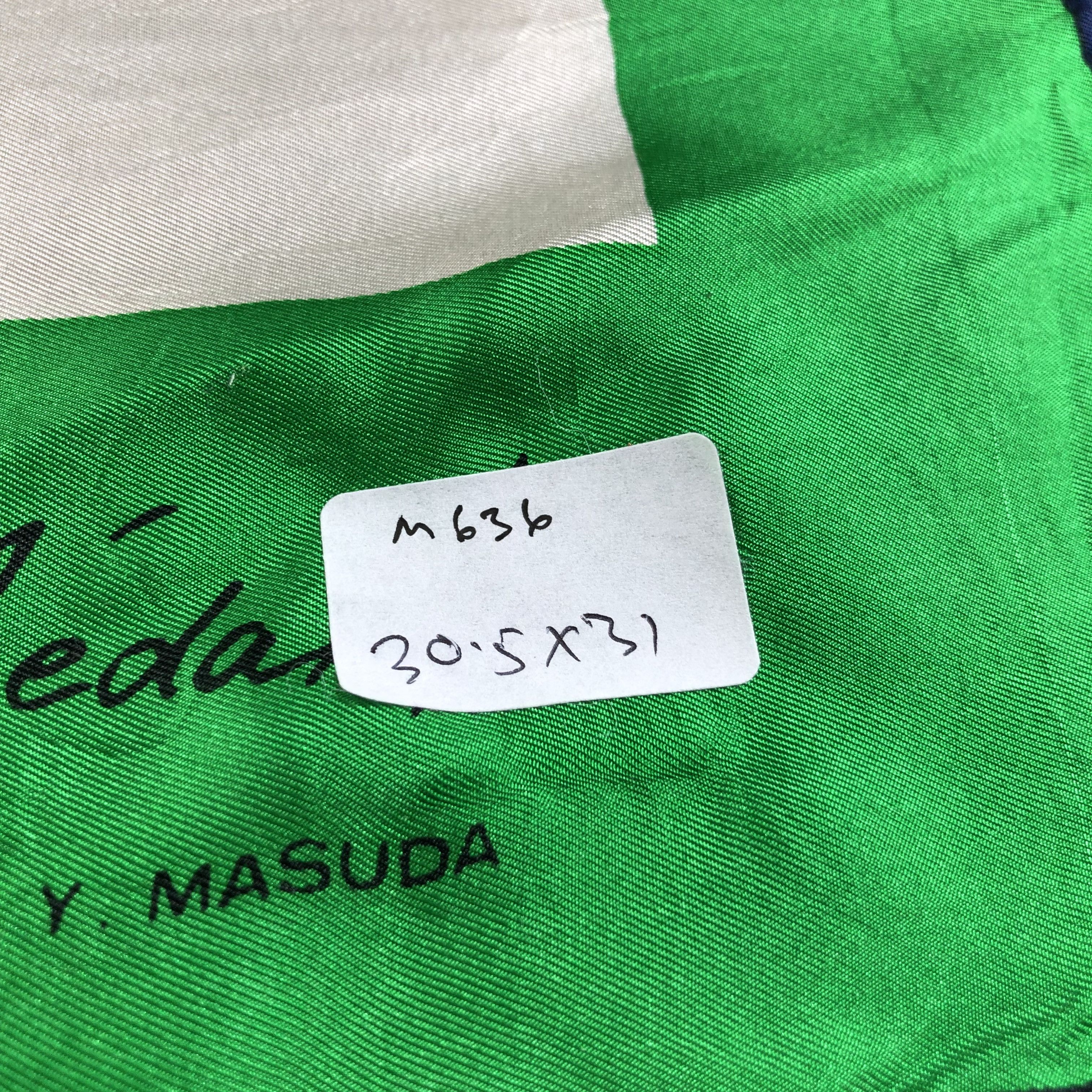 Vintage Dessins Abstract Design Hand Rolled Silk Scarf M636 Size ONE SIZE - 9 Thumbnail