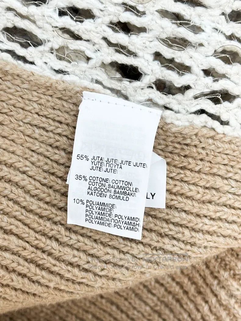 Brunello Cucinelli Brunello Cucinelli Caramel Khaki Color Mixed Sequin Knitte Size XS / US 0-2 / IT 36-38 - 5 Thumbnail
