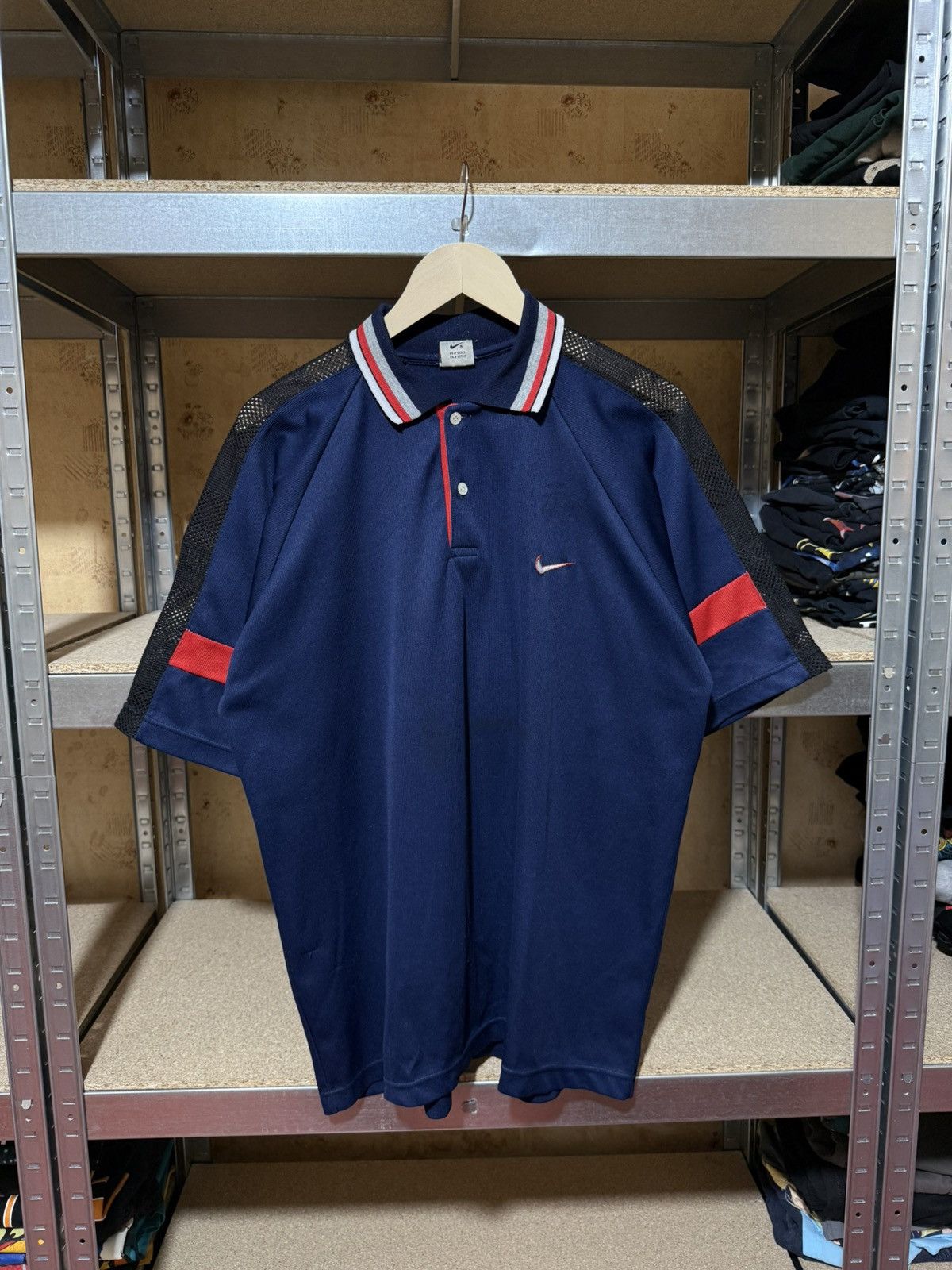 Nike × Vintage 🇺🇸 Vintage 90s Nike Polo T-shirt PSG Made In USA Y2K Hype Size US XL / EU 56 / 4 - 1 Thumbnail
