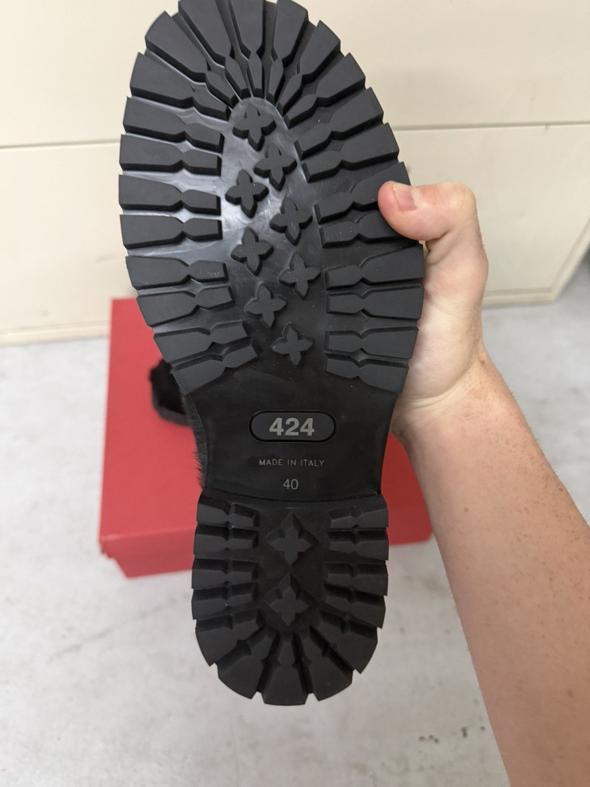 424 424 Black Pony Hair Marathon Boot Size US 7 / EU 40 - 5 Thumbnail