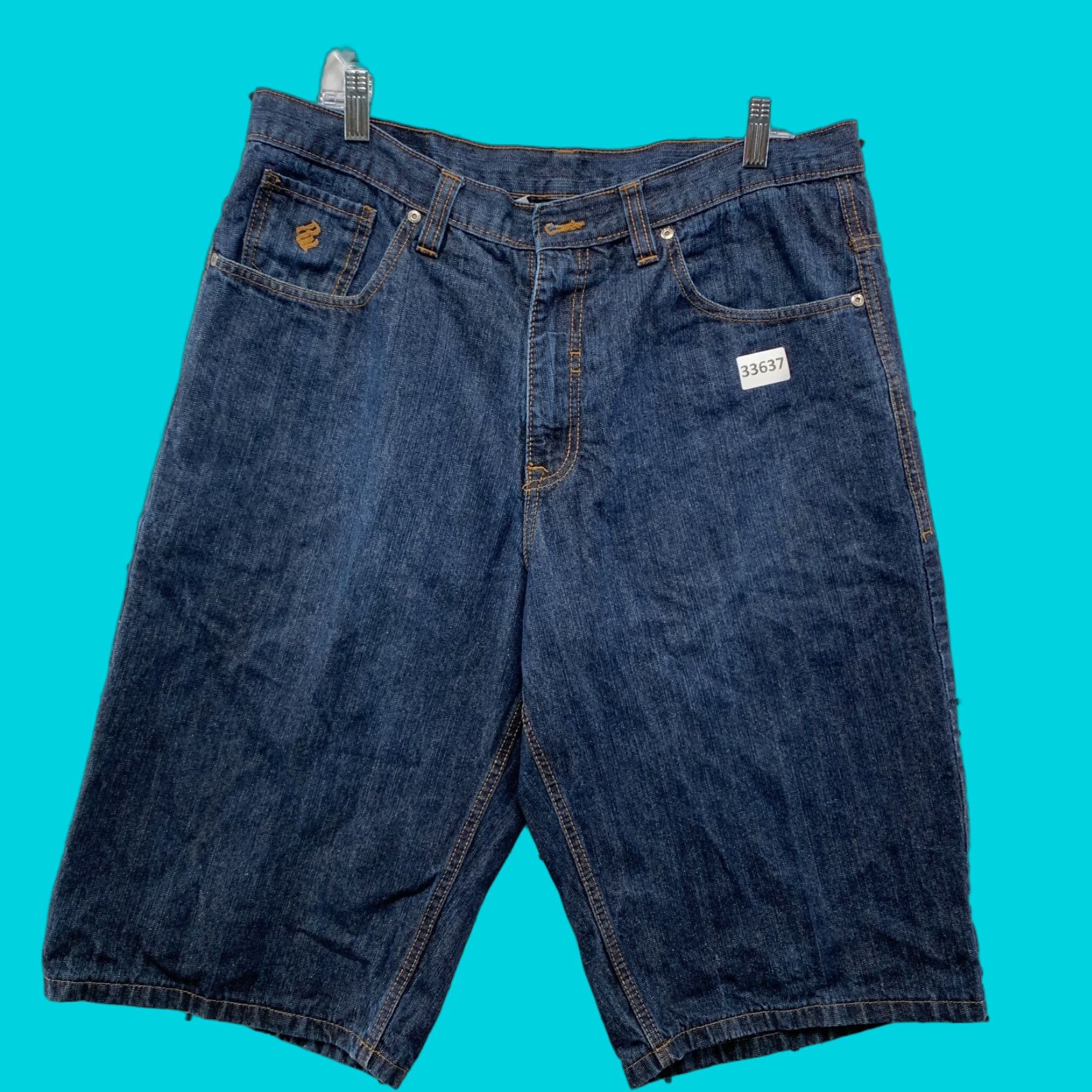 Rocawear VINTAGE Rocawear Denimi Blue Shorts Mens FITS 36X13 Bermuda Hip Hop Logo 36 Blue Size US 36 / EU 52 - 1 Thumbnail