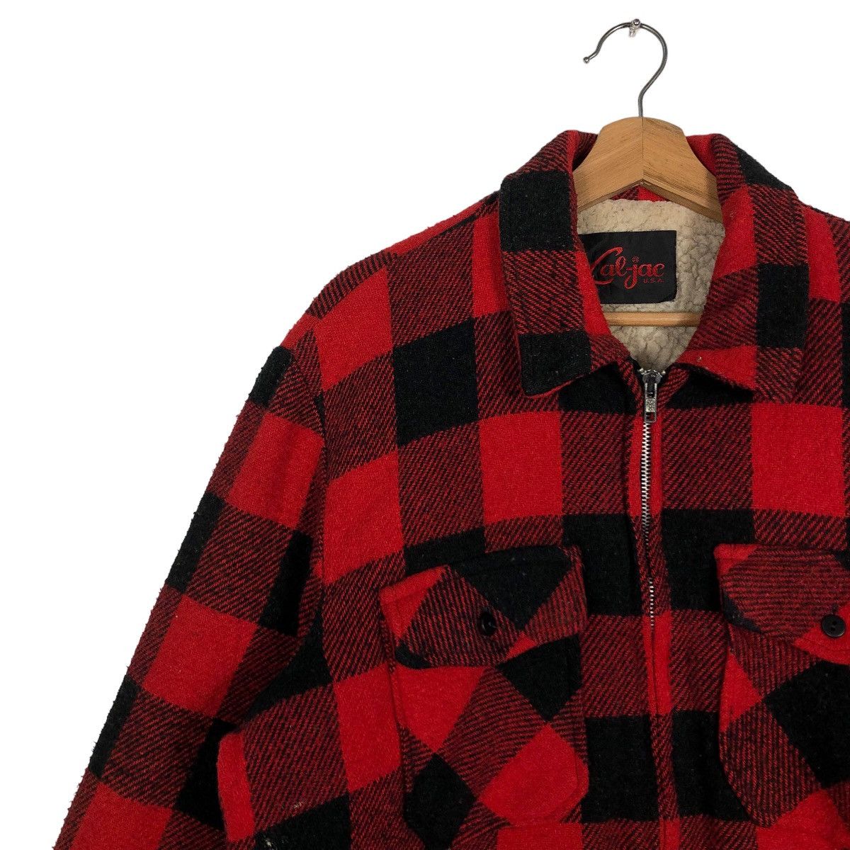 Japanese Brand 🔥Vintage 90’s Cal-Jac USA Checked Tartan Design Wool Jacket Size US M / EU 48-50 / 2 - 6 Thumbnail
