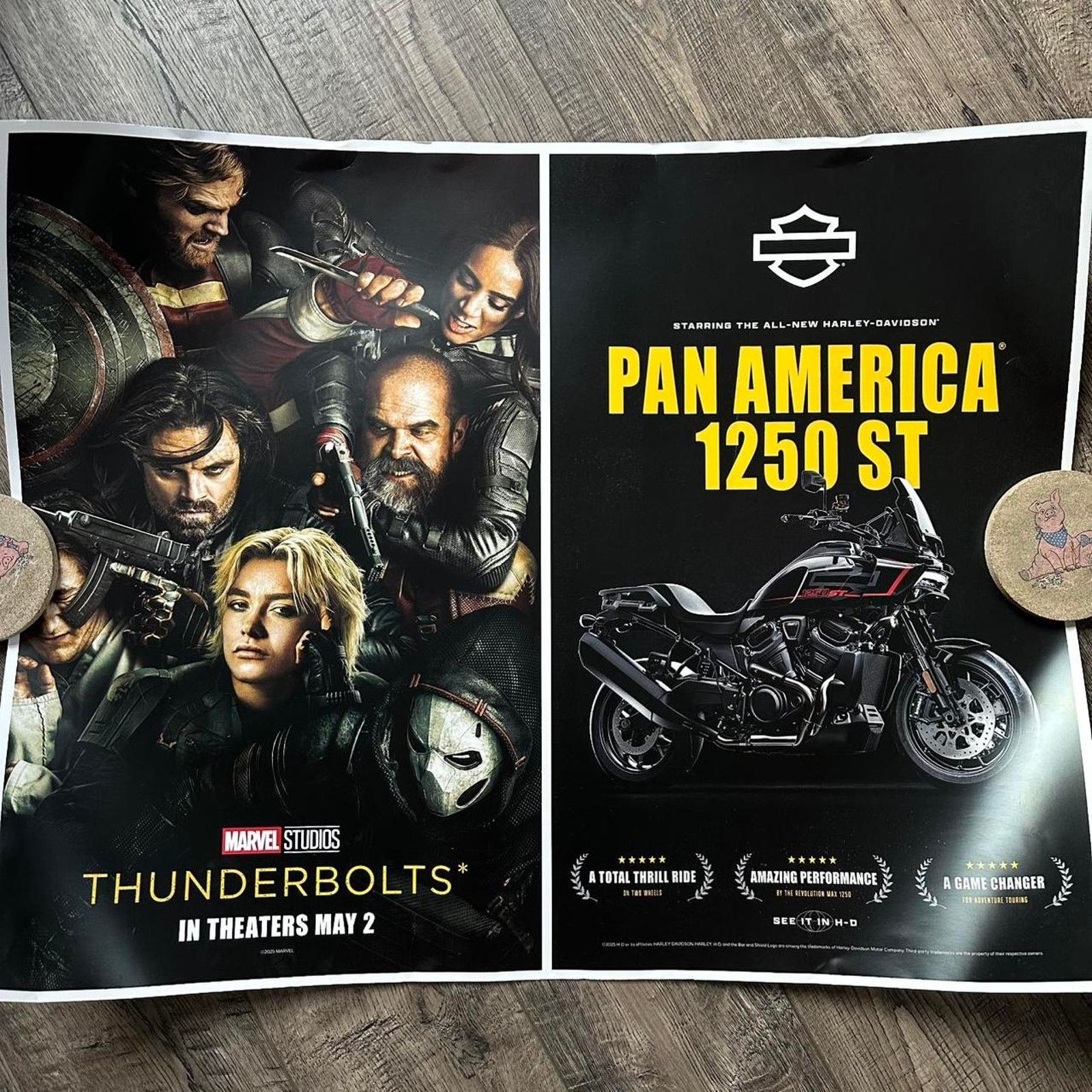 Harley Davidson × Marvel Comics Marvel Thunderbolts Harley Davidson Movie Promo Poster Print Size ONE SIZE - 3 Thumbnail