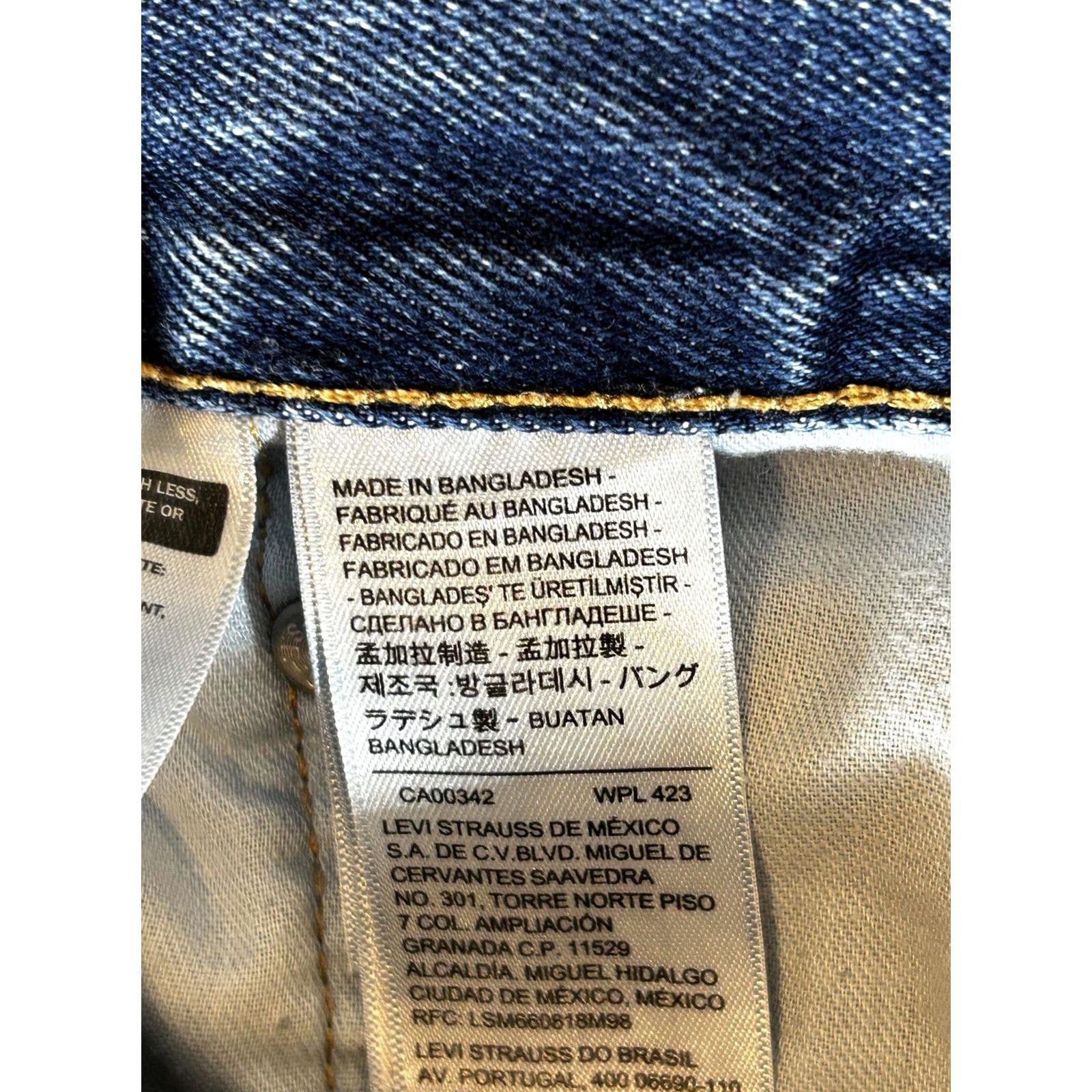 Levi's Levi's 505 Jeans Mens 32x34 Regular Straight Blue Denim Medium Wash Pattern Solid Pockets Zip Fly Mens Size US 32 / EU 48 - 6 Thumbnail