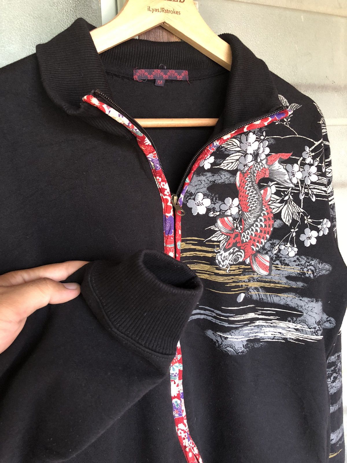 Karakuri Tamashii Vintage Sukajan Koi Fish Zipper Sweatshirt Size US M / EU 48-50 / 2 - 10 Thumbnail