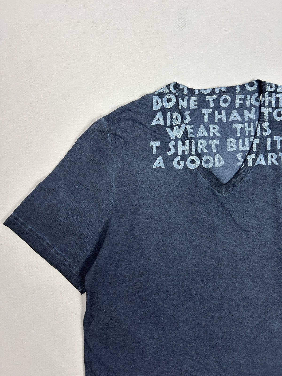 Maison Margiela Maison Martin Margiela AIDS Awareness Garment Dyed T-Shirt Size US M / EU 48-50 / 2 - 3 Thumbnail