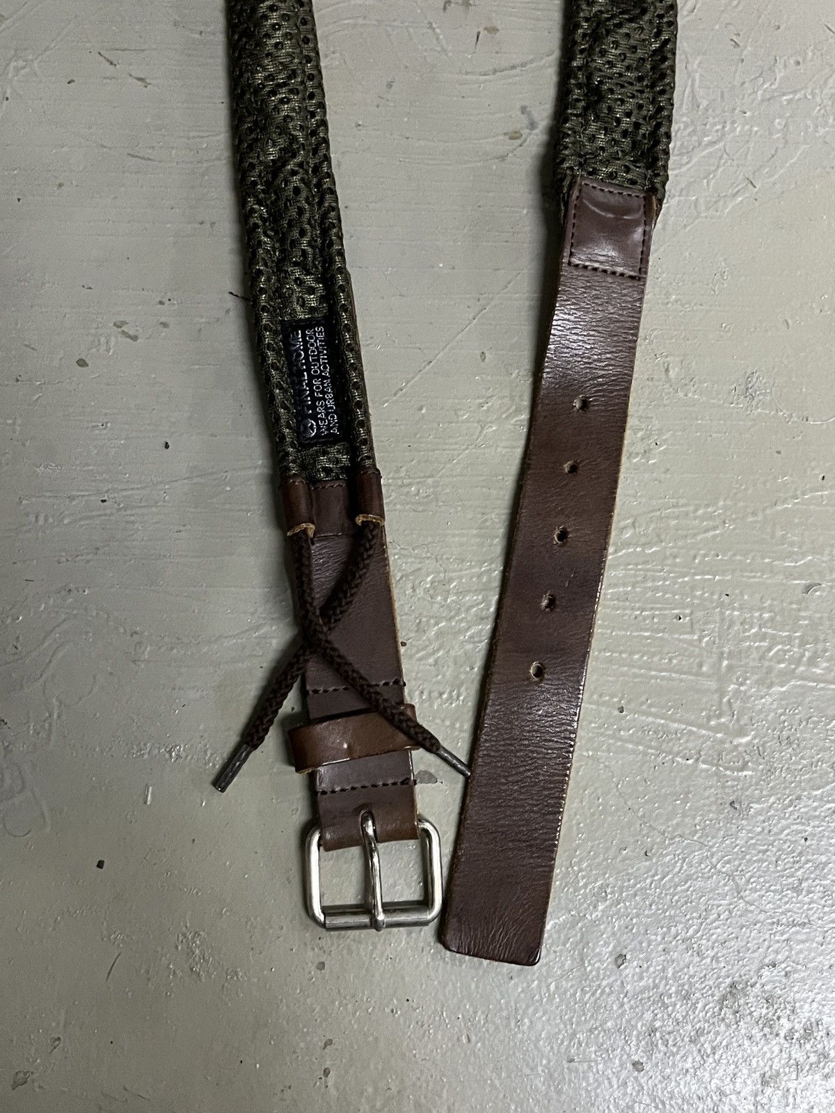 Final Home Final Home Issey Miyake Leather/Mesh Utility Tactical Belt Size ONE SIZE - 4 Thumbnail