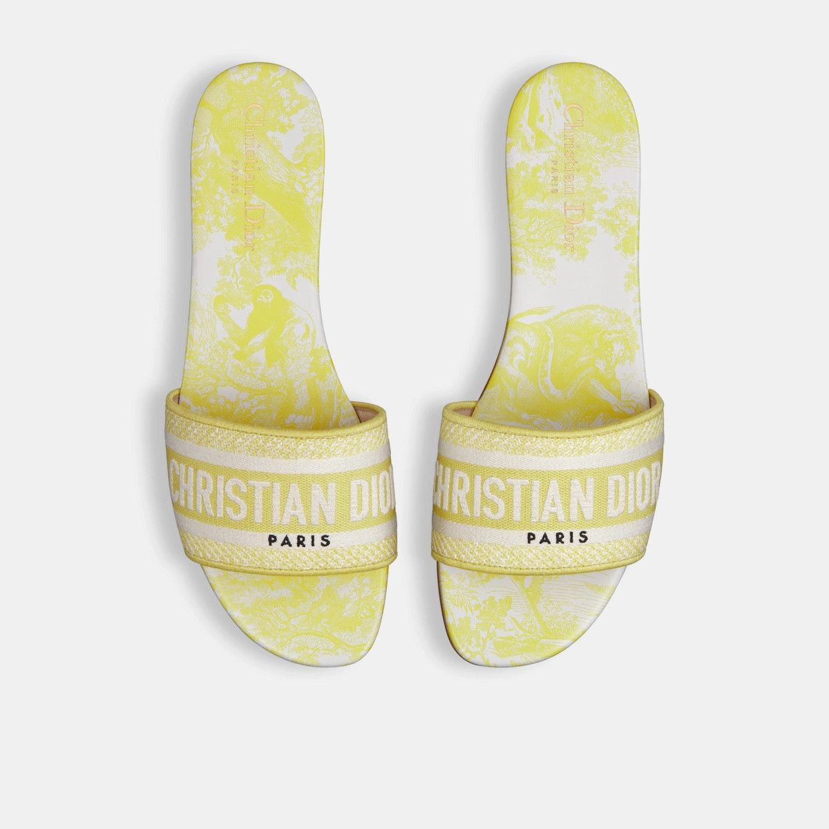 Dior o1bcso1str0226 Dioriviera Dway Slide in Lemon Yellow Size US 5 / IT 35 - 3 Thumbnail