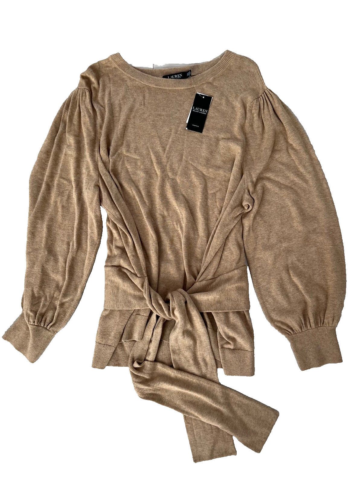 Polo Ralph Lauren LAUREN Ralph Lauren Plus Size Belted Sweater Camel 3X Size 3XL / US 20-22 - 3 Thumbnail