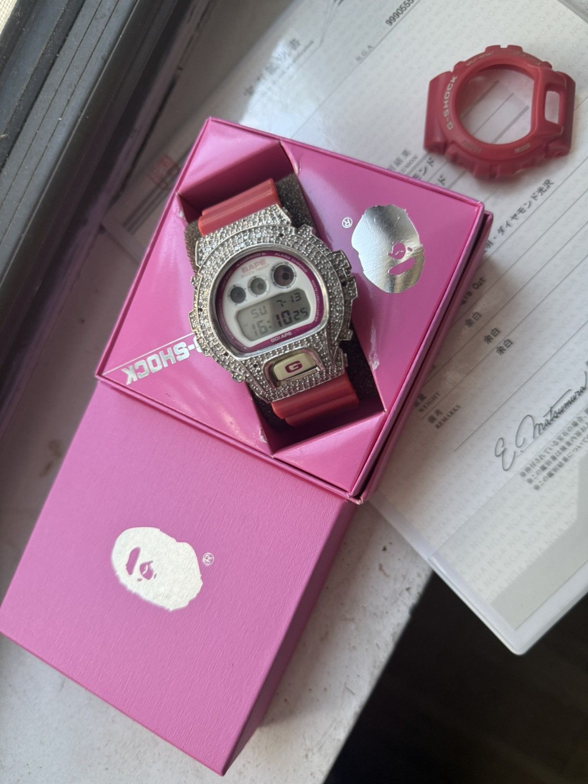 Bape Bape x g shock natural diamond setting bezel | Grailed