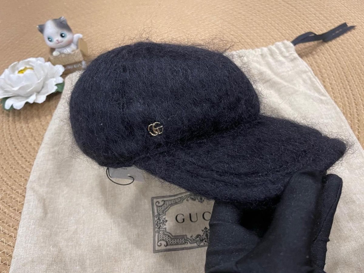 Gucci GUCCI Mohair Baseball Cap Petit Marmont XL Size ONE SIZE - 3 Thumbnail