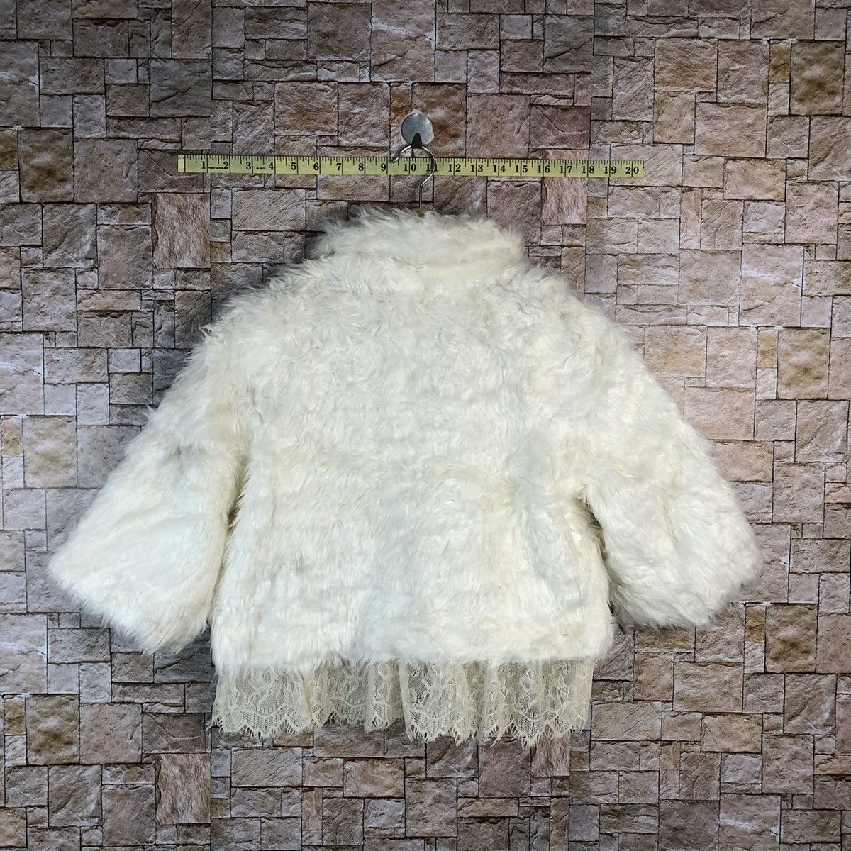 Homespun Knitwear Iky Bombers White Mohair fur Knitwear cardigan #A521 Size XS / US 0-2 / IT 36-38 - 10 Thumbnail