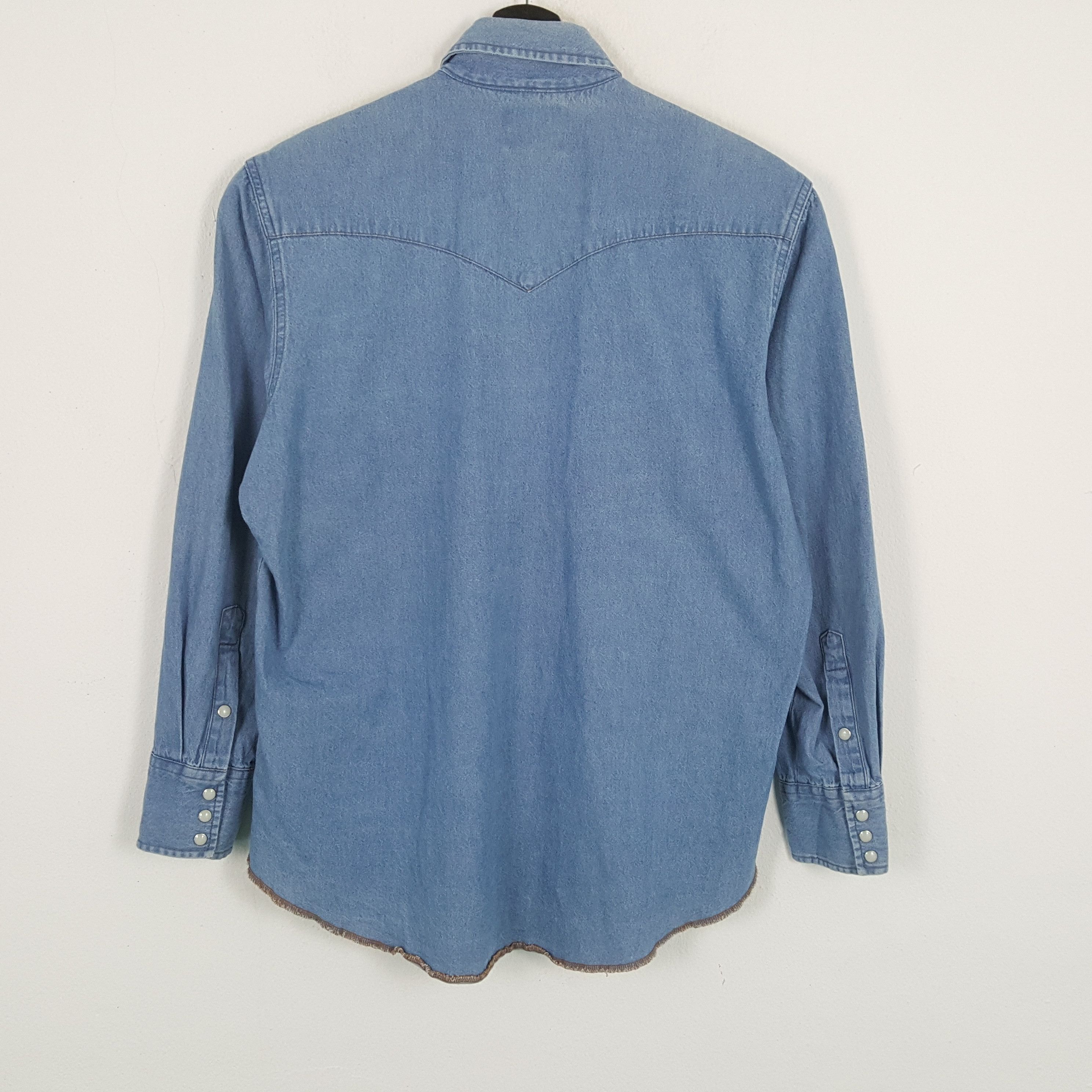 Vintage × Wrangler WRANGLER Shirt Double Pocket Design Fashion Style Size US L / EU 52-54 / 3 - 3 Thumbnail