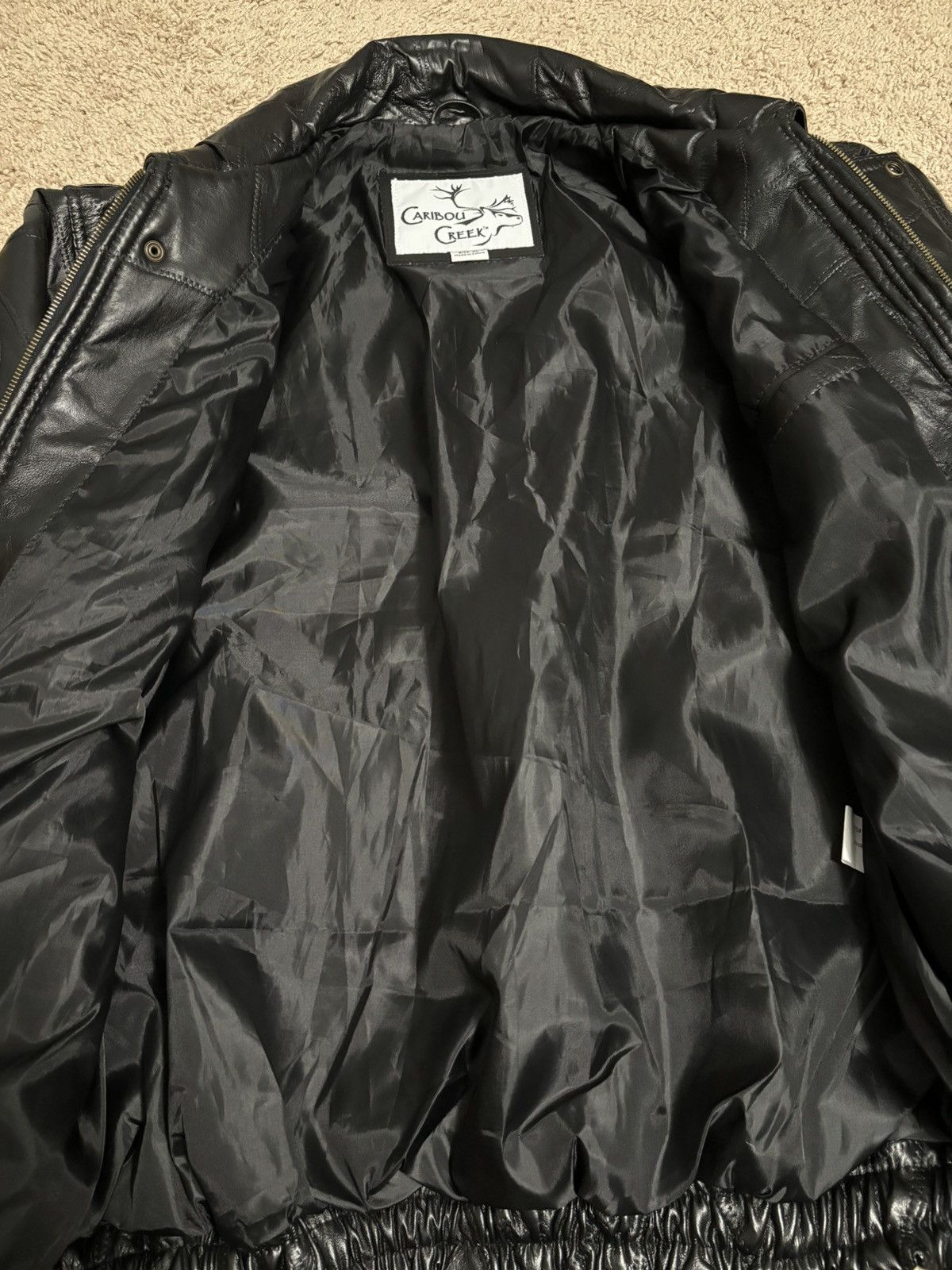 Vintage Caribou Creek Lambskin Patchwork Leather Jacket Size US XL / EU 56 / 4 - 5 Thumbnail