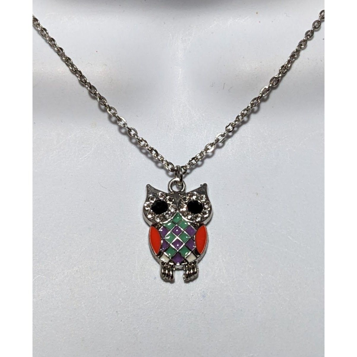 Other Rainbow Enamel Rhinestone Owl Pendant Necklace Size ONE SIZE - 5 Thumbnail