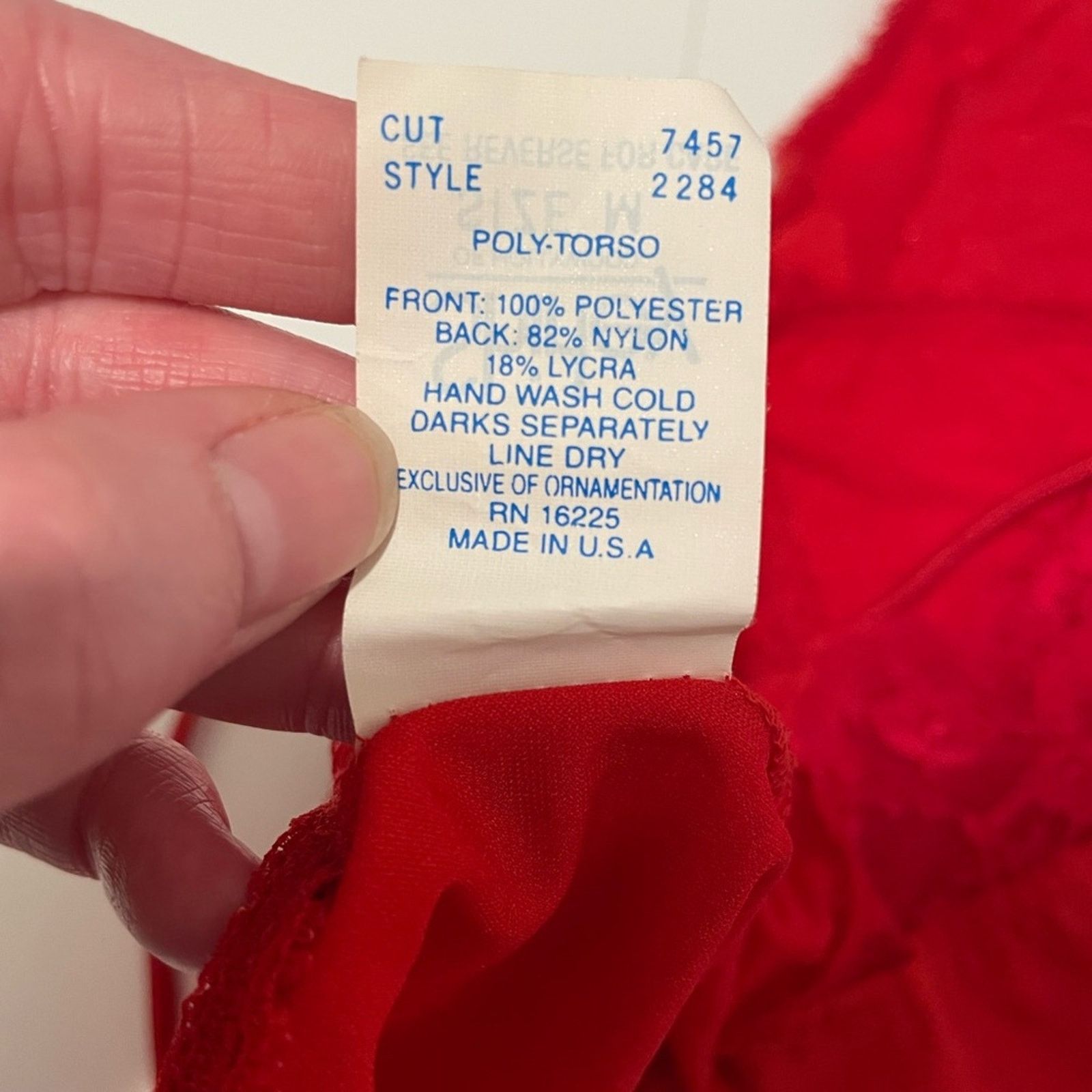Vintage Shirley of Hollywood Vintage Women's Medium Red Lace Teddy Size ONE SIZE - 6 Thumbnail