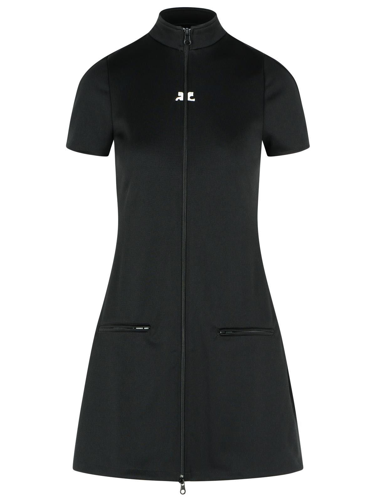 Courreges COURREGES 'Interlock' Black Polyester Dress Size M / US 6-8 / IT 42-44 - 1 Thumbnail