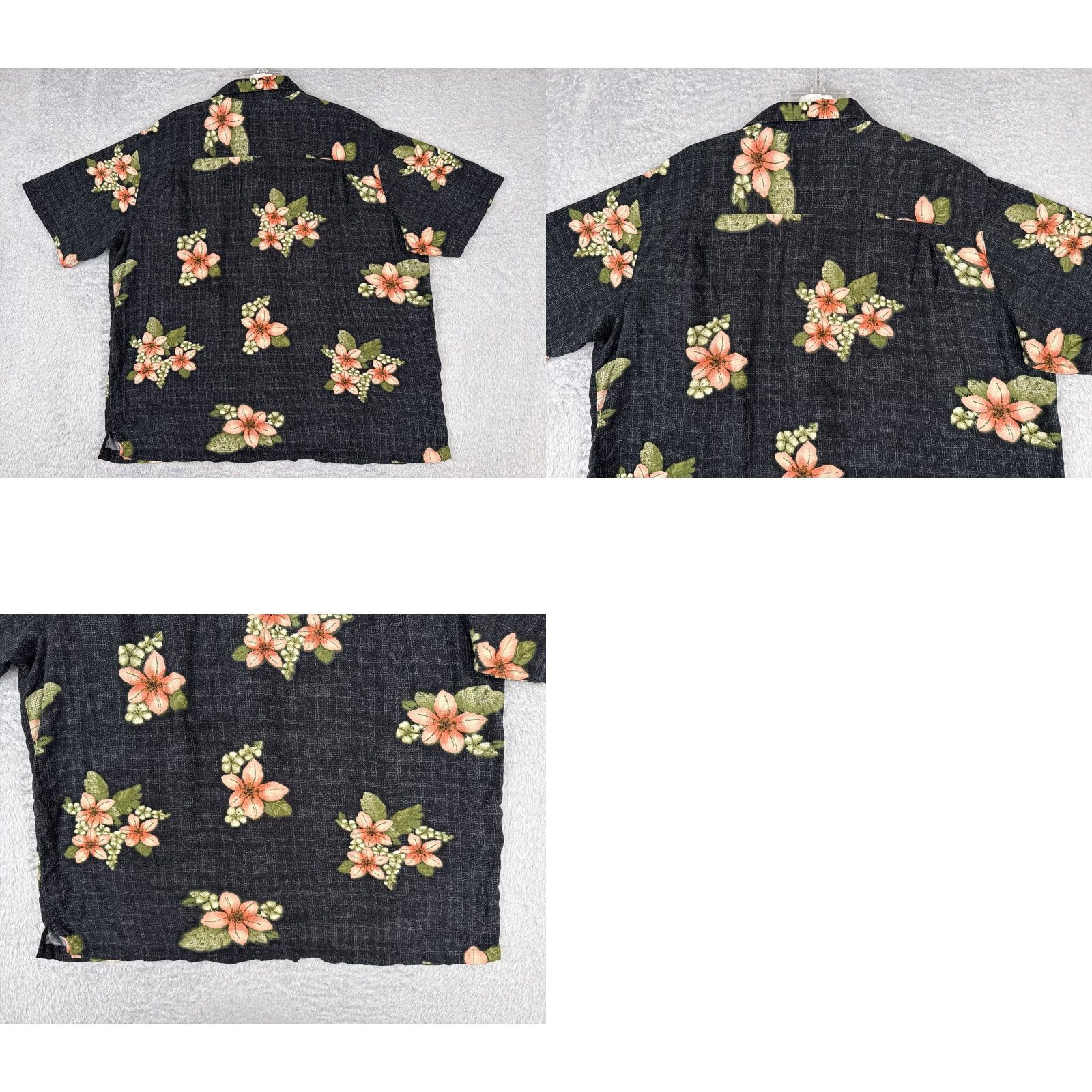 Pinko Puritan Shirt Men 100% Rayon Short Sleeve Button-Up Black Pink Floral Hawaiian XL Mens Size US XL / EU 56 / 4 - 9 Thumbnail